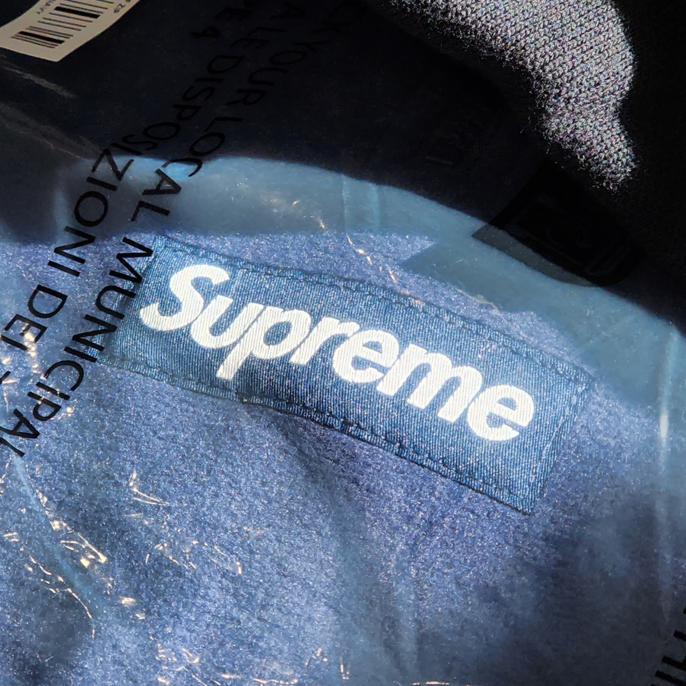 Supreme Polartec Facemask Half Zip Hooded Sweatshirt Navy - 23FW 착용 스타일