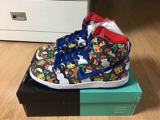 Nike x Concepts SB Dunk High TRD Ugly Christmas Sweater 2017 착용 스타일 - 3