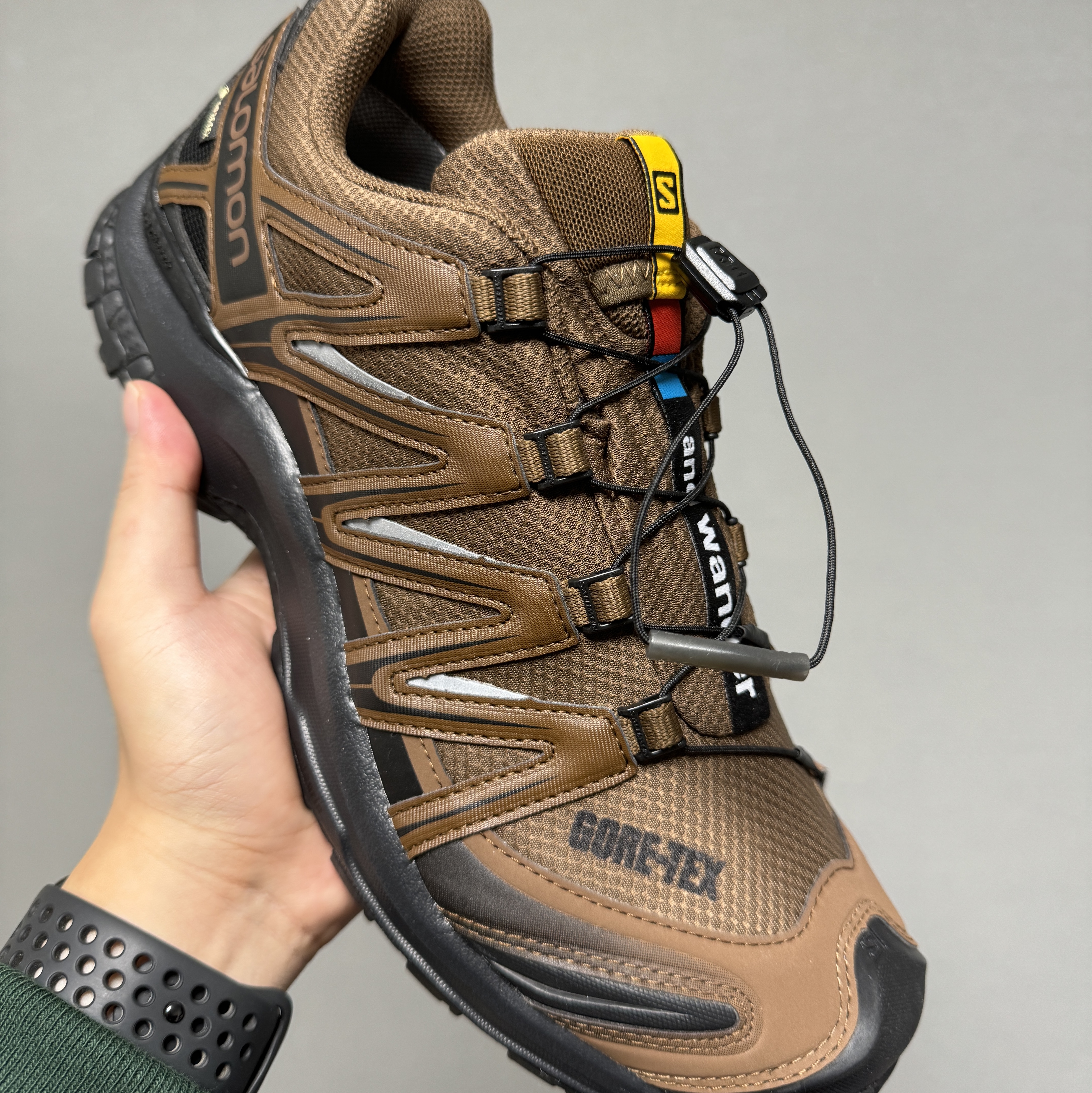 Salomon x And Wander XA Pro 3D Gore-Tex Brown 착용 스타일