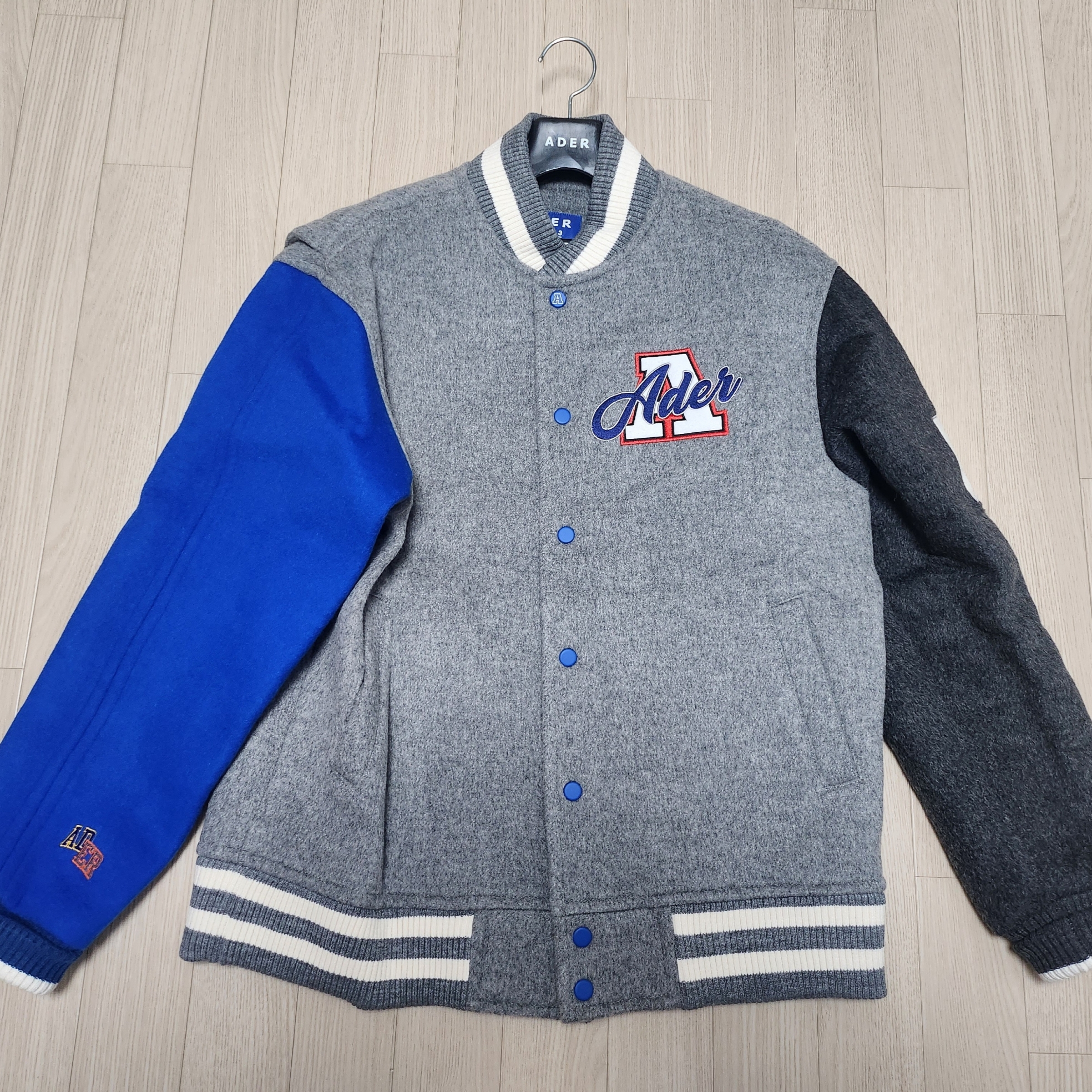 Ader Error Other Arm Jacket Grey 착용 스타일 - 1