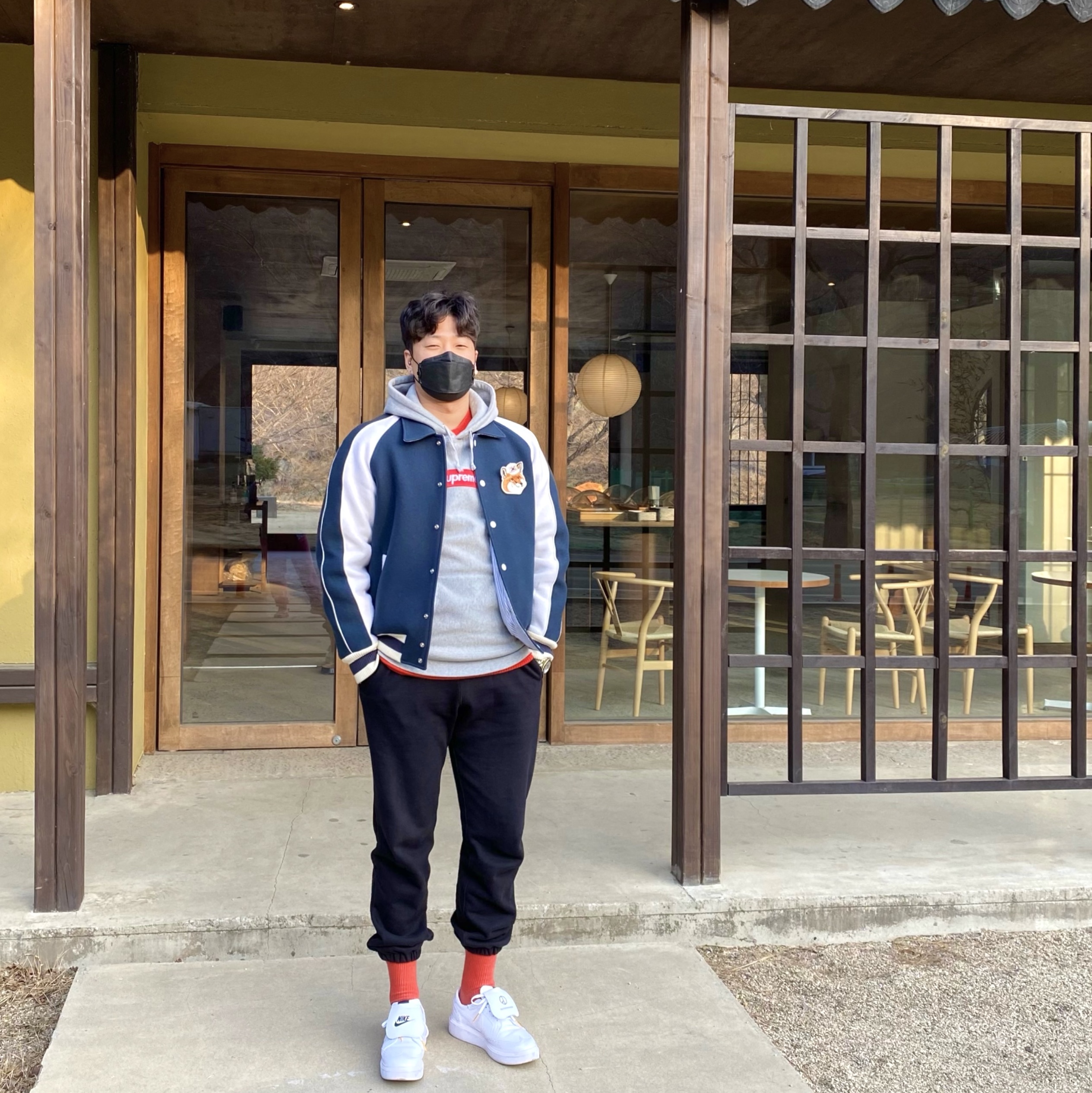 Nike x Peaceminusone Kwondo1 White 착용 스타일