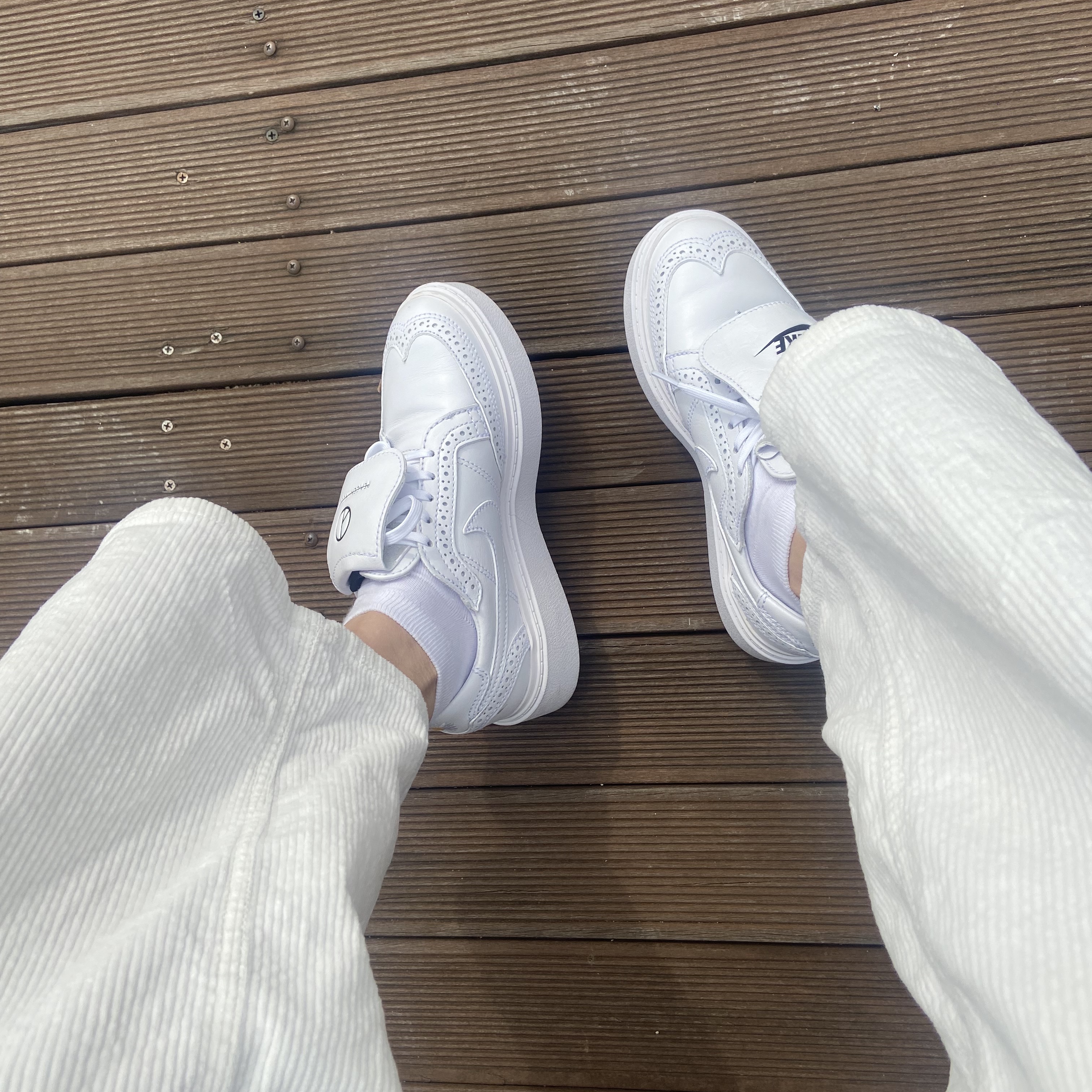 Nike x Peaceminusone Kwondo1 White 착용 스타일