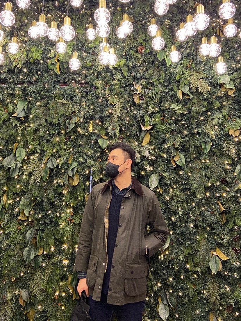 Barbour Classic Bedale Wax Jacket Olive 착용 스타일