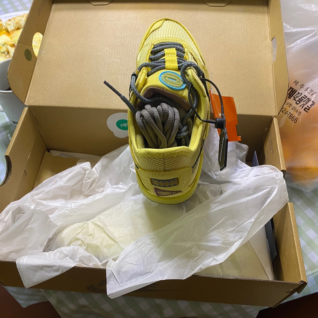 Nike x Travis Scott Air Max 1 Cact.us Gold 착용 스타일