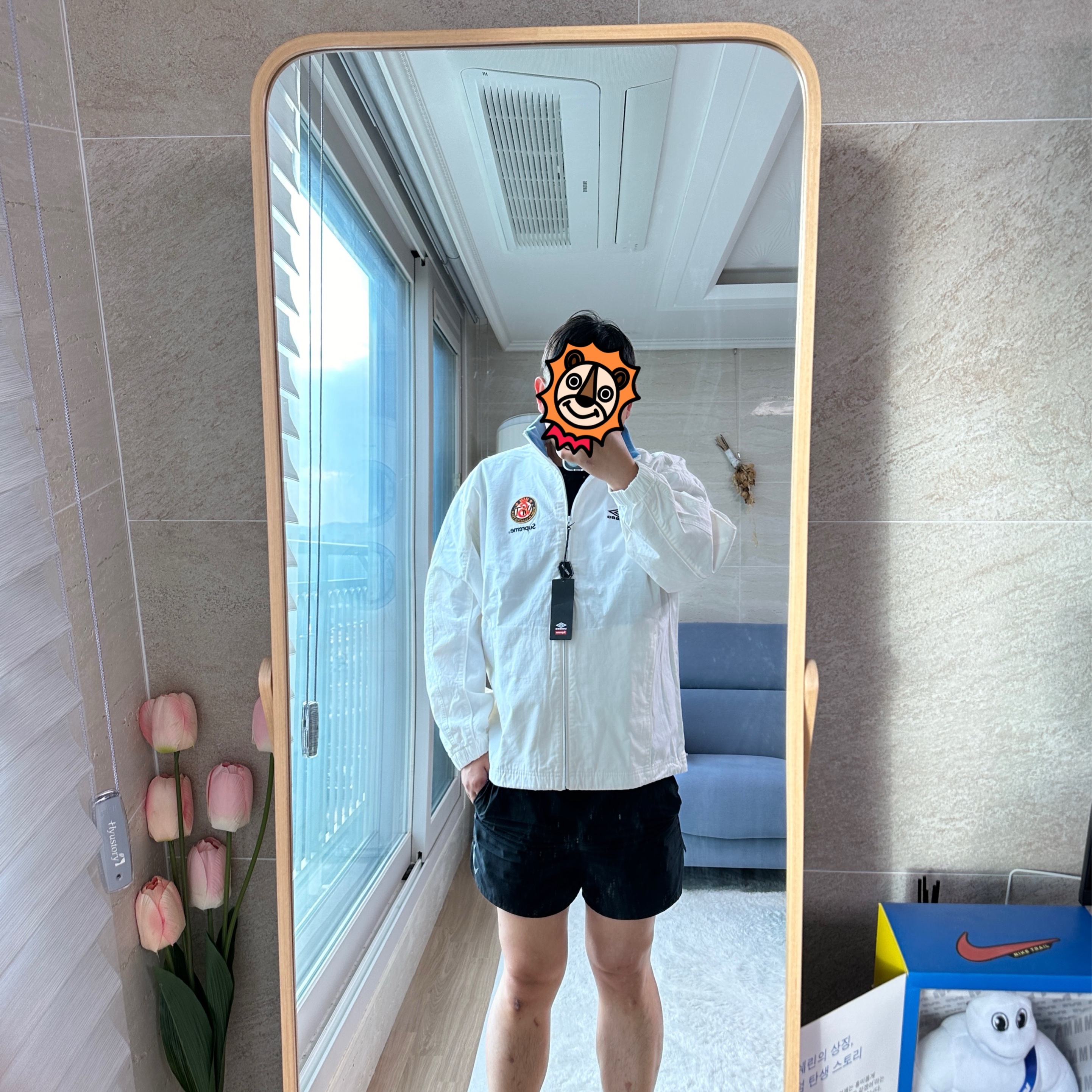 Supreme x Umbro Cotton Ripstop Track Jacket White - 23FW 착용 스타일 - 1