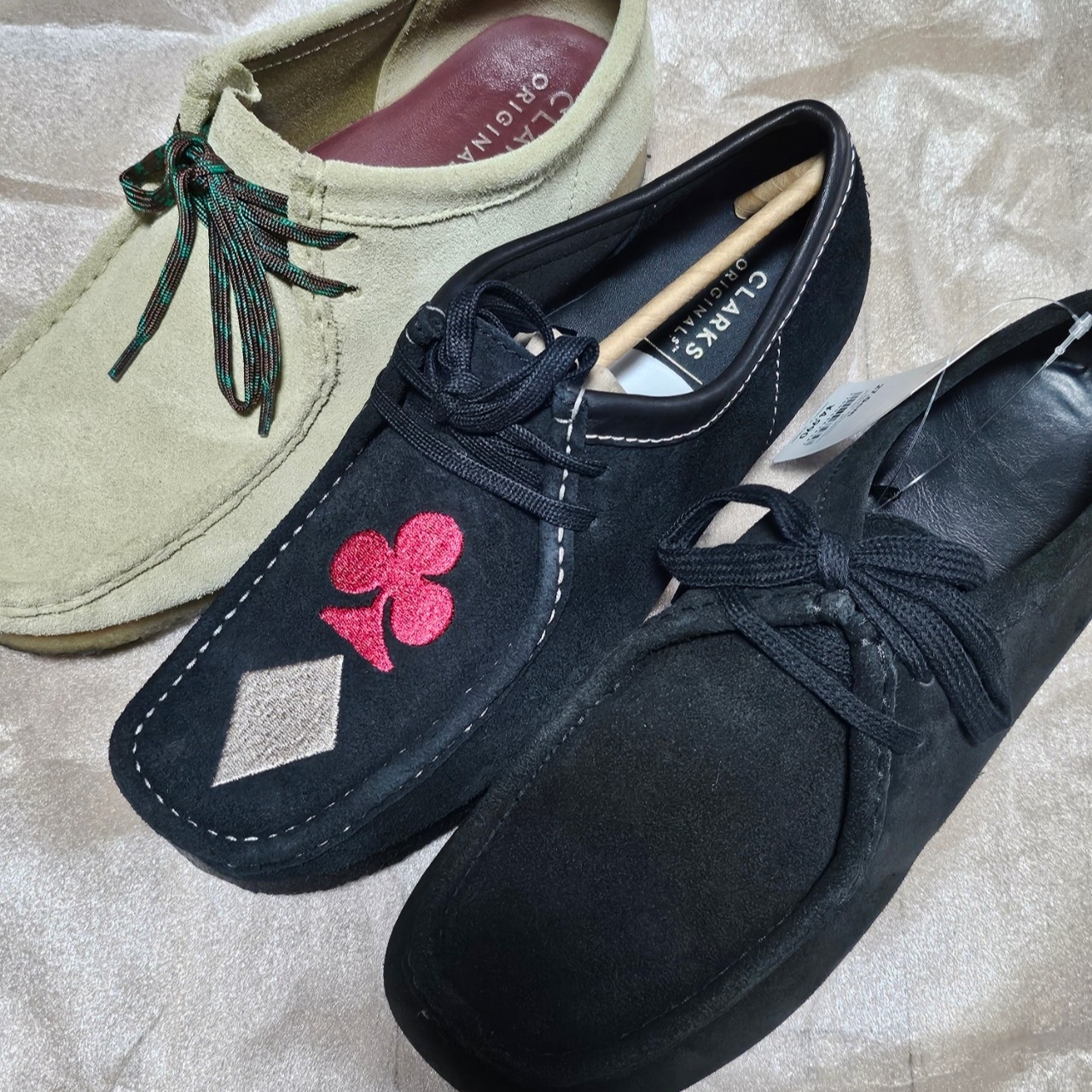 Clarks Wallabee Maple Suede, Clarks x Stussy Wallabee Black Suede 착용 스타일
