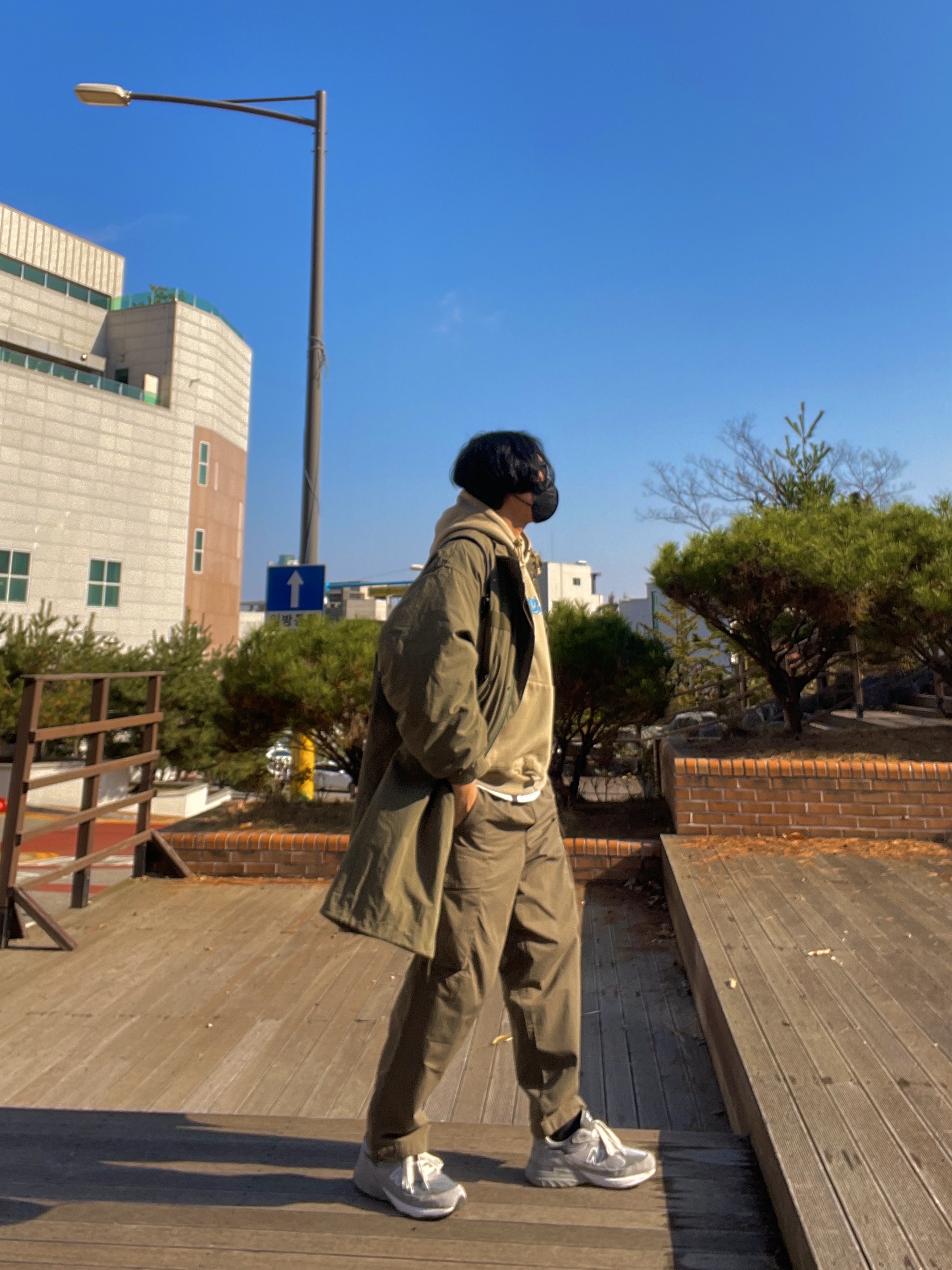 Freak's Store M-65 Mods Coat Liner Set Olive, Nike x Off-White NRG Fleece Hoodie Khaki - Asia 착용 스타일 - 2