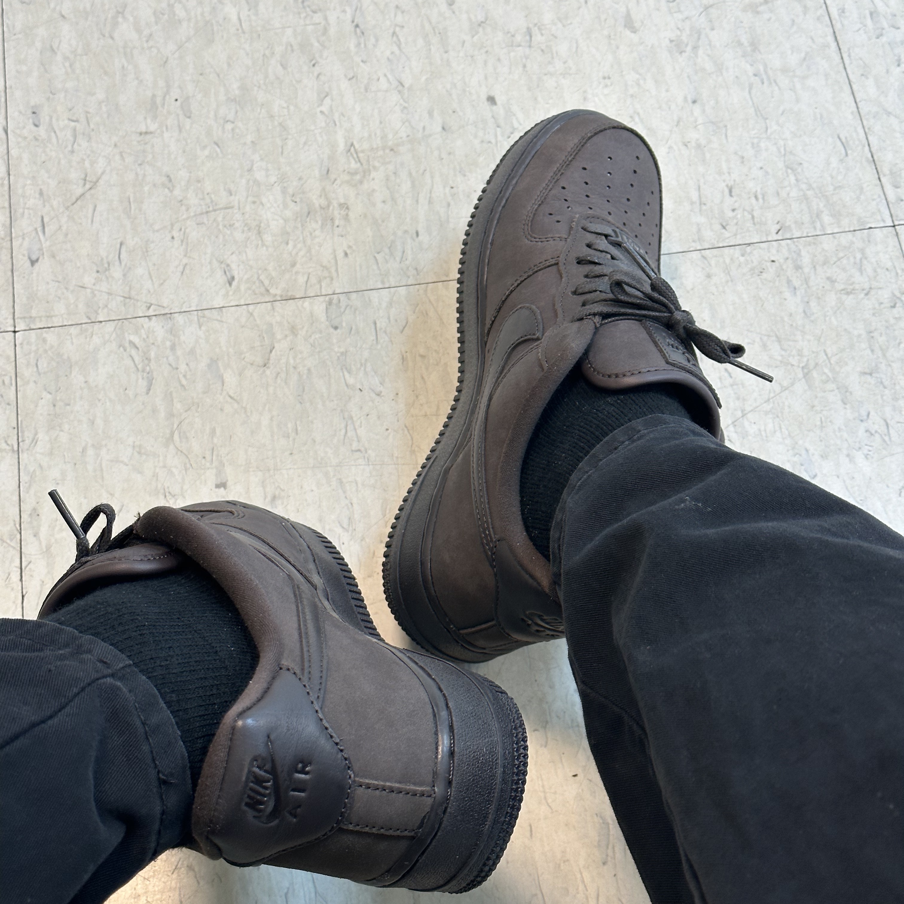 (W) Nike Air Force 1 PRM MF Velvet Brown 착용 스타일 - 3