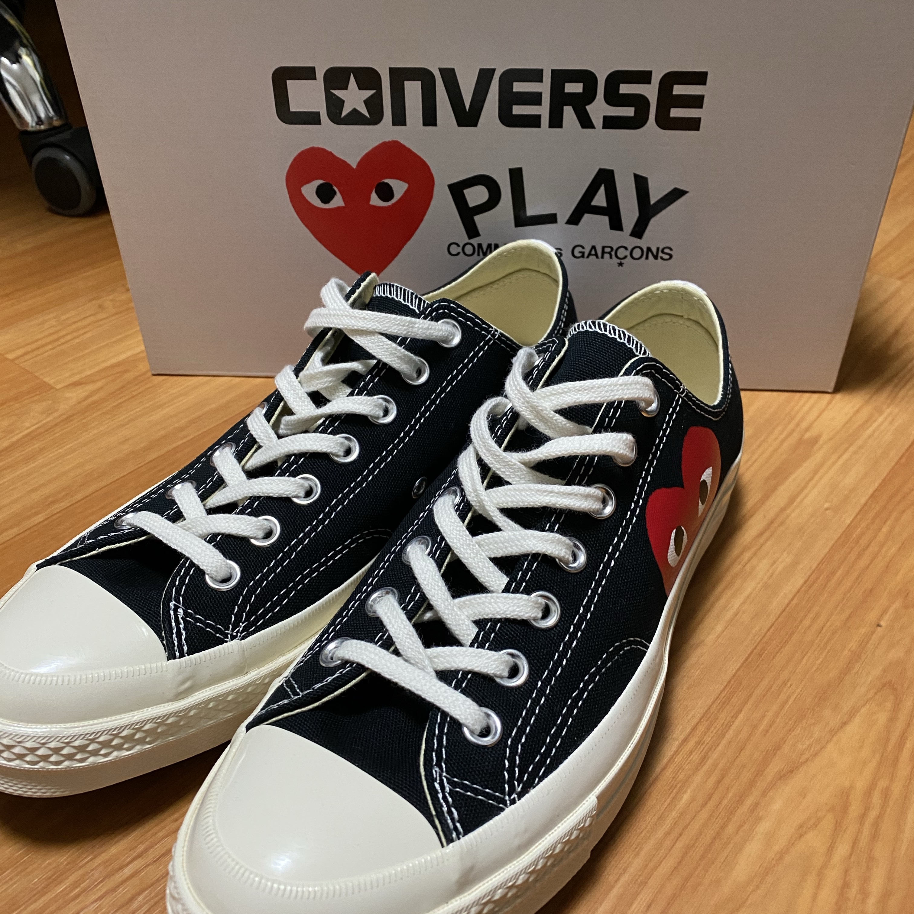 Converse x Play Comme des Garcons Chuck 70 Ox Black 착용 스타일