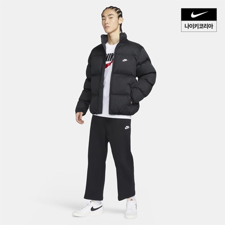 Nike NSW Puffer Jacket Black - US/EU, Nike NSW Puffer Jacket Black - Asia 착용 스타일 - 2