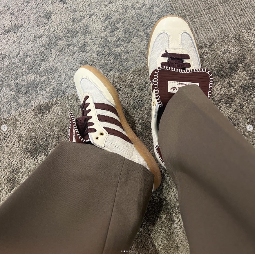 Adidas x Wales Bonner Pony Tonal Samba Cream White Mystery Brown 착용 스타일