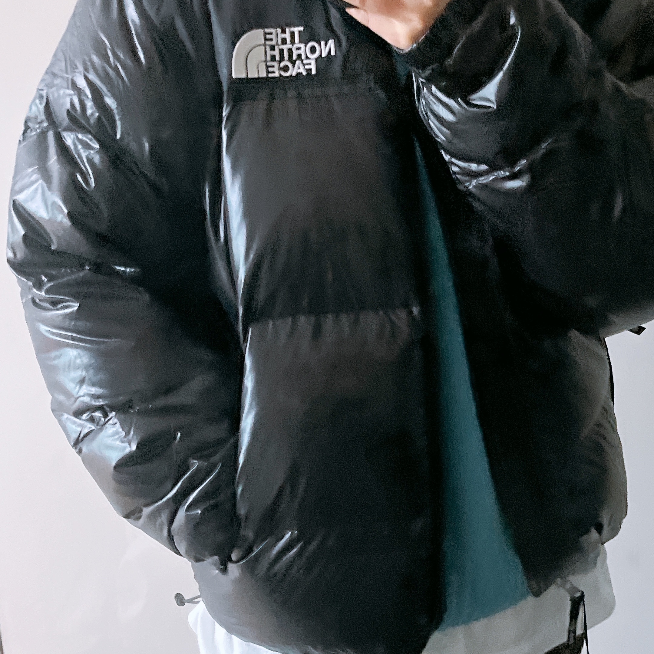The North Face 1996 Eco Nuptse Jacket Real Black 착용 스타일