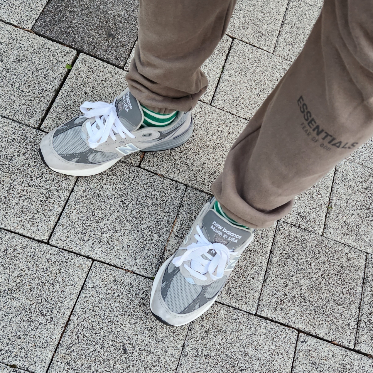 New Balance 993 Made in USA Grey - D Standard 착용 스타일
