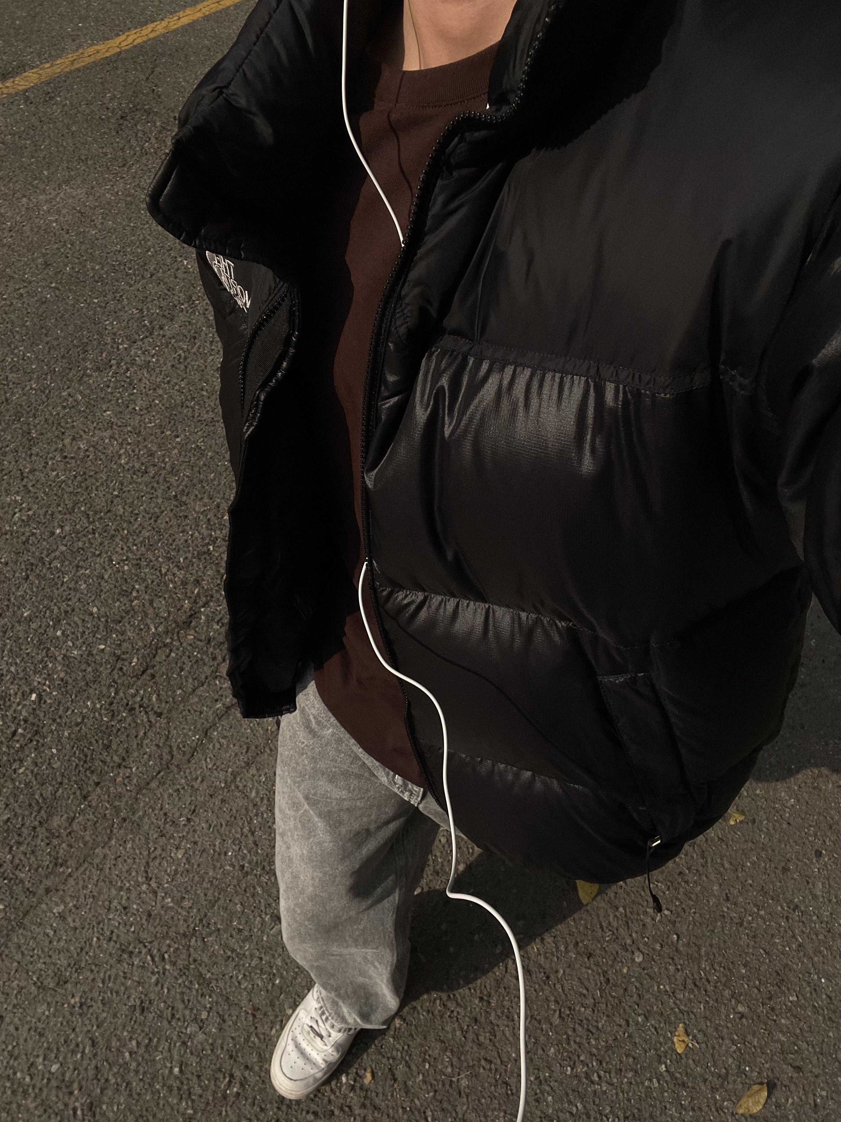 The North Face 1996 Eco Nuptse Jacket Real Black, The North Face 1996 Retro Nuptse Jacket Black 착용 스타일 - 2