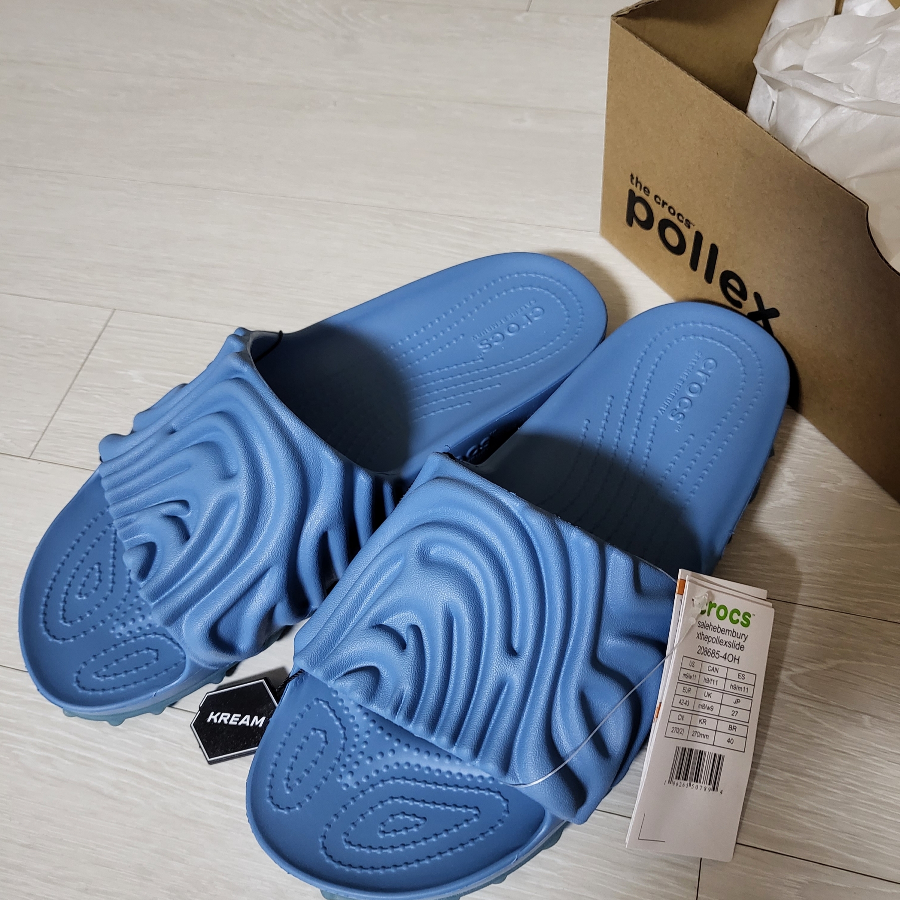Crocs x Salehe Bembury Pollex Slide Tashmoo 착용 스타일