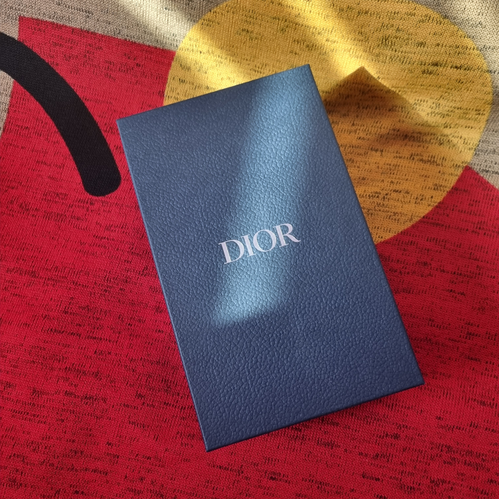 Dior Saddle Pouch with Strap Grained Calfskin Beige & Black Dior Oblique Jacquard Black 착용 스타일 - 3