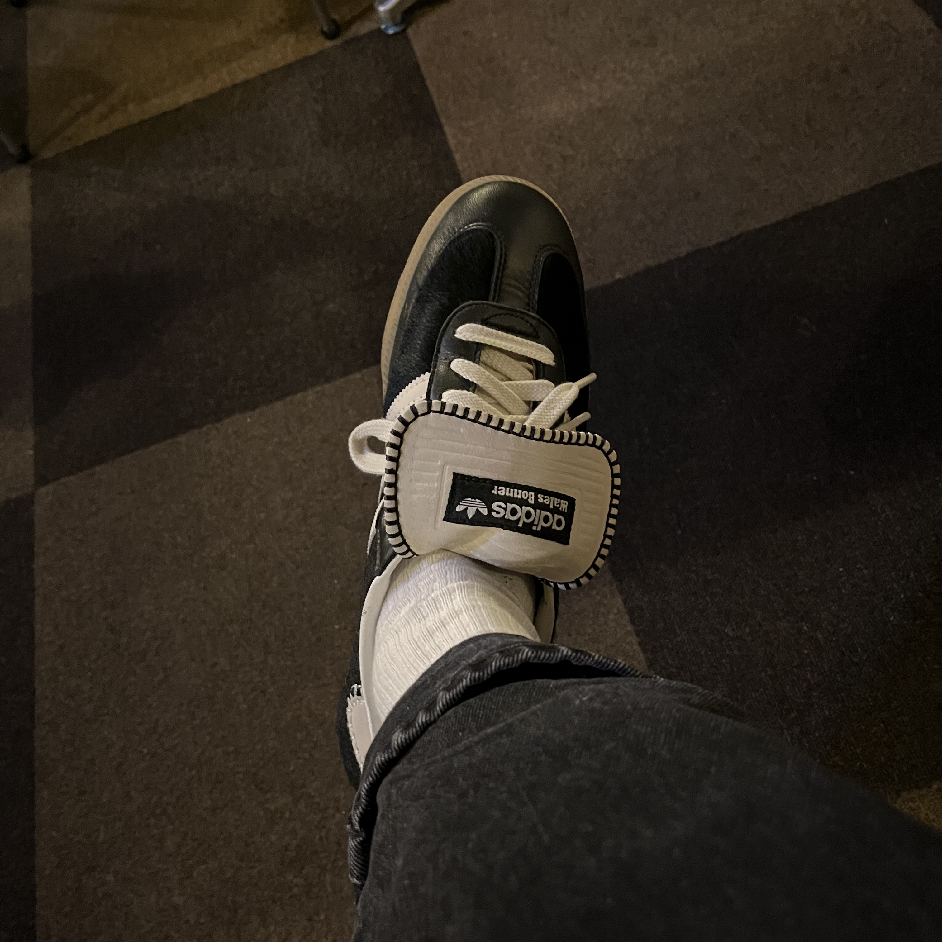Adidas x Wales Bonner Pony Tonal Samba Core Black Cream White 착용 스타일