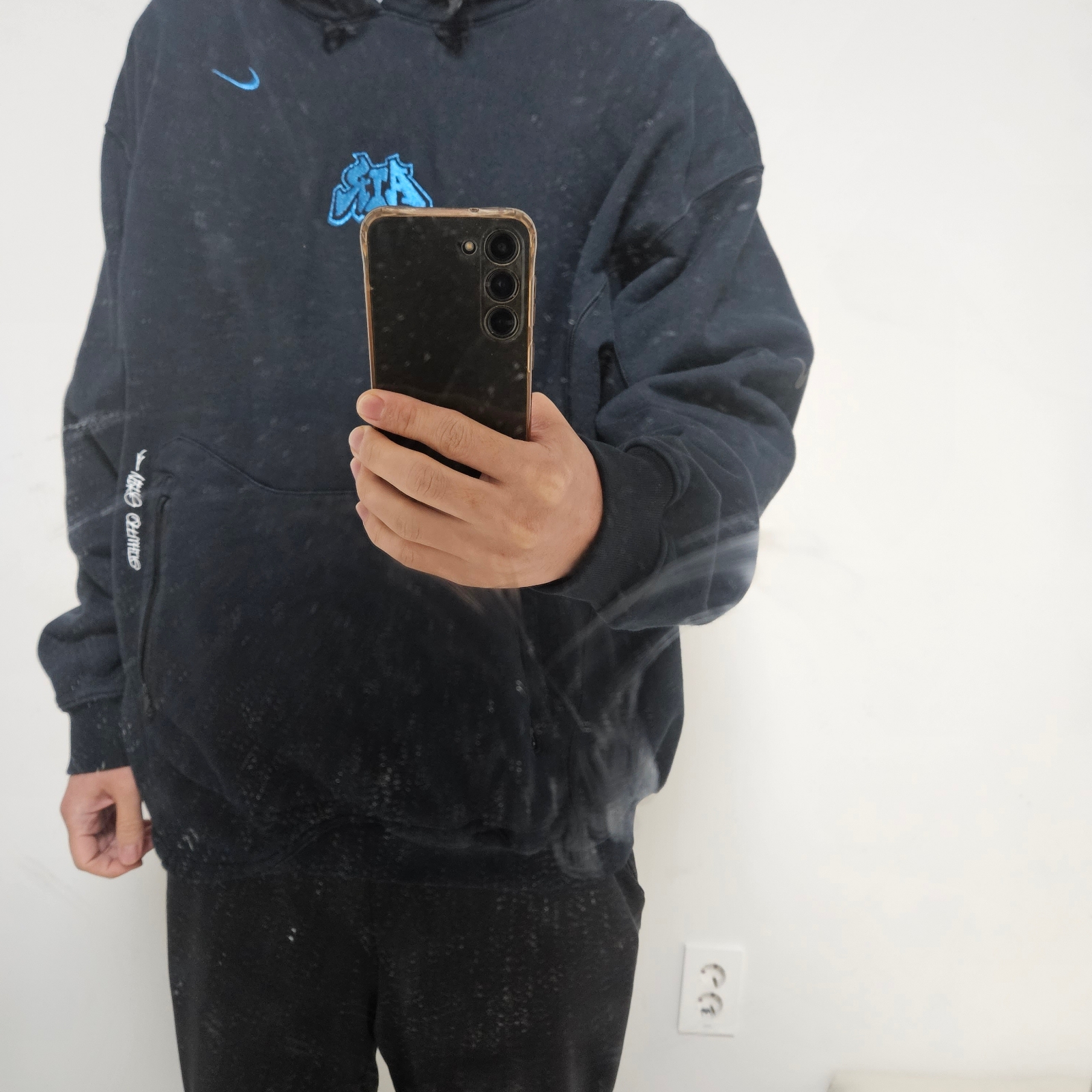 Nike x Off-White NRG Fleece Hoodie Black - Asia 착용 스타일