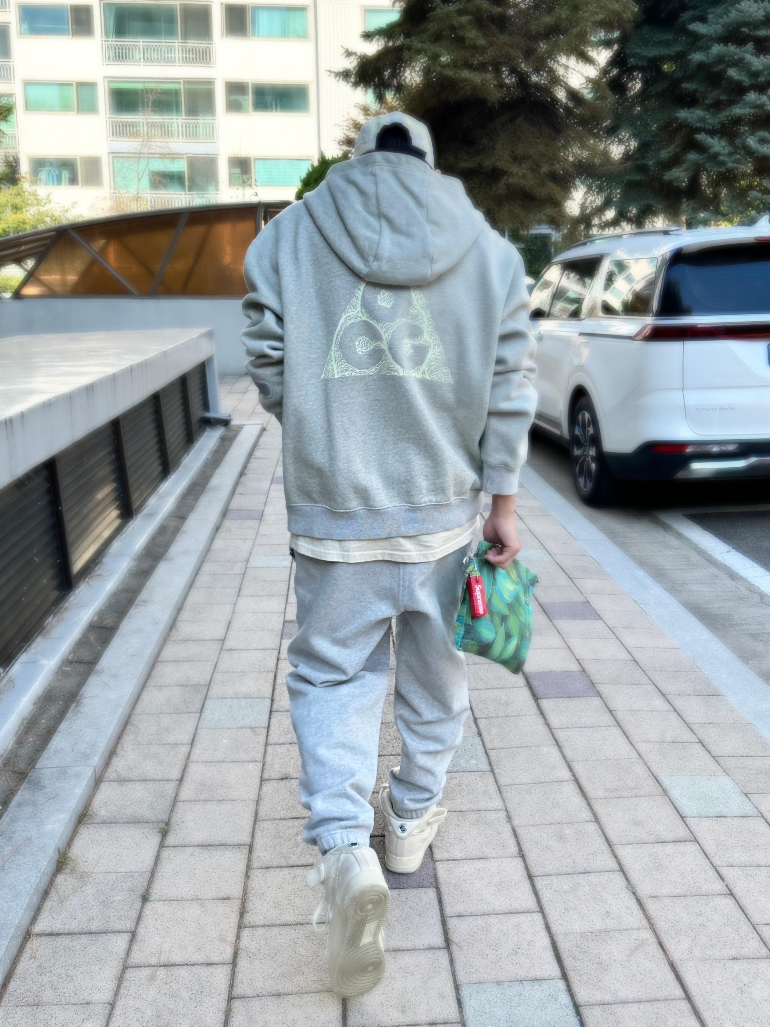 Supreme x Stone Island Reactive Ice Camo Ripstop Camp Cap Tan - 22SS, Nike ACG Therma-Fit Fleece Full Zip Hoodie Airora Grey Heather - Asia 착용 스타일