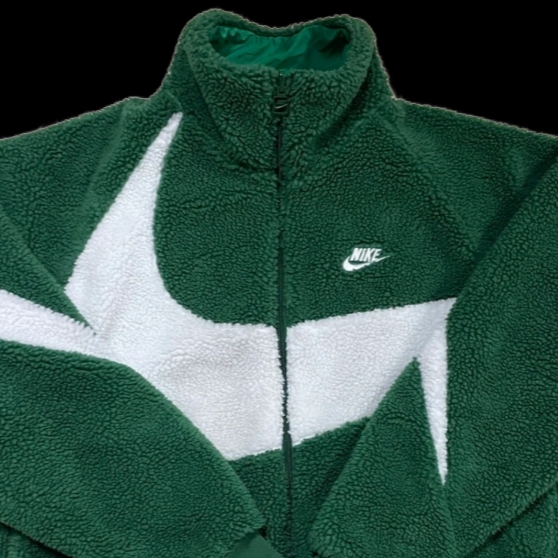Nike Big Swoosh Full Zip Jacket Gorge Green White 착용 스타일