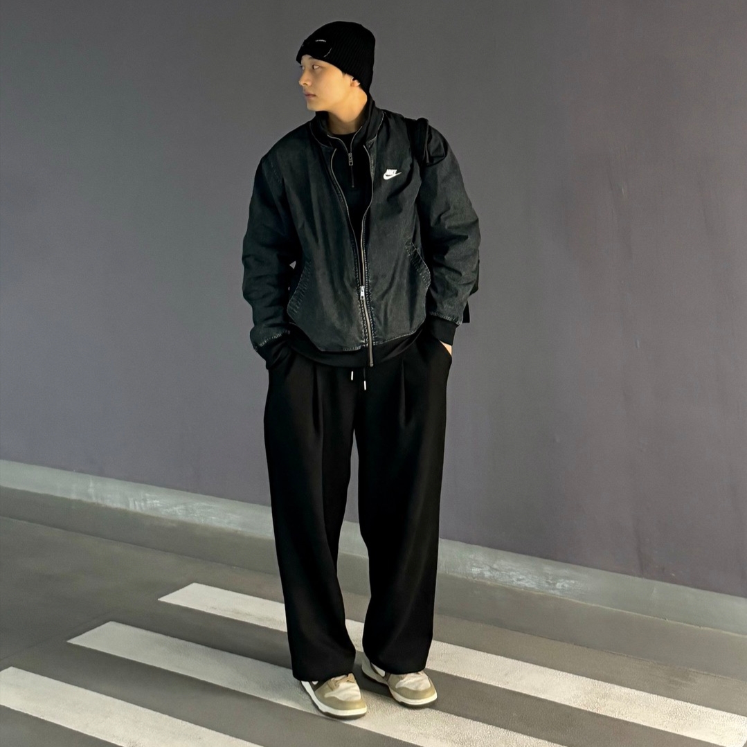 C.P. Company Cotton Goggle Beanie Black - 23SS, Nike Dunk High Retro PRM Light Chocolate 착용 스타일