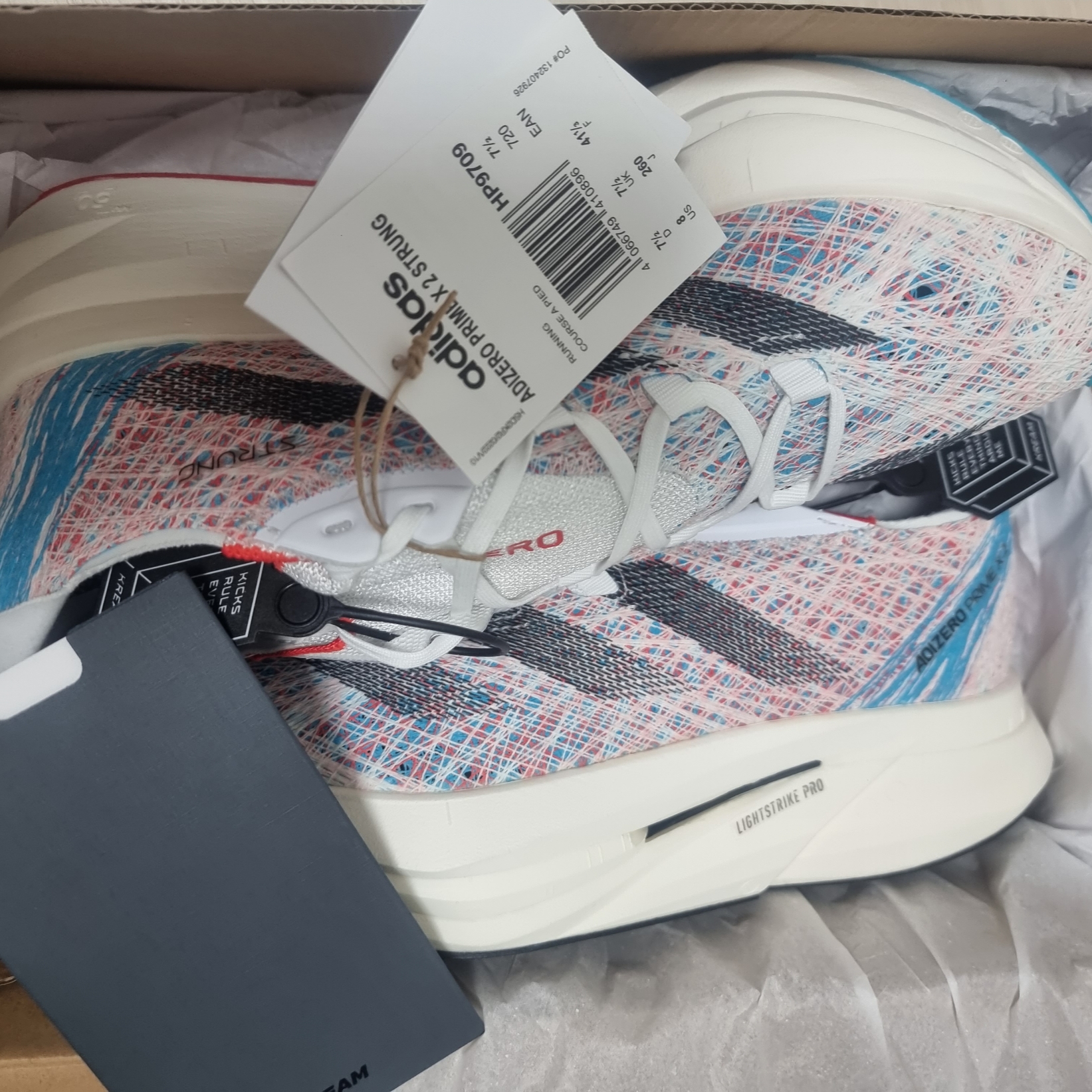 Adidas Adizero Prime X 2 Strung Lucid Cyan 착용 스타일 - 1