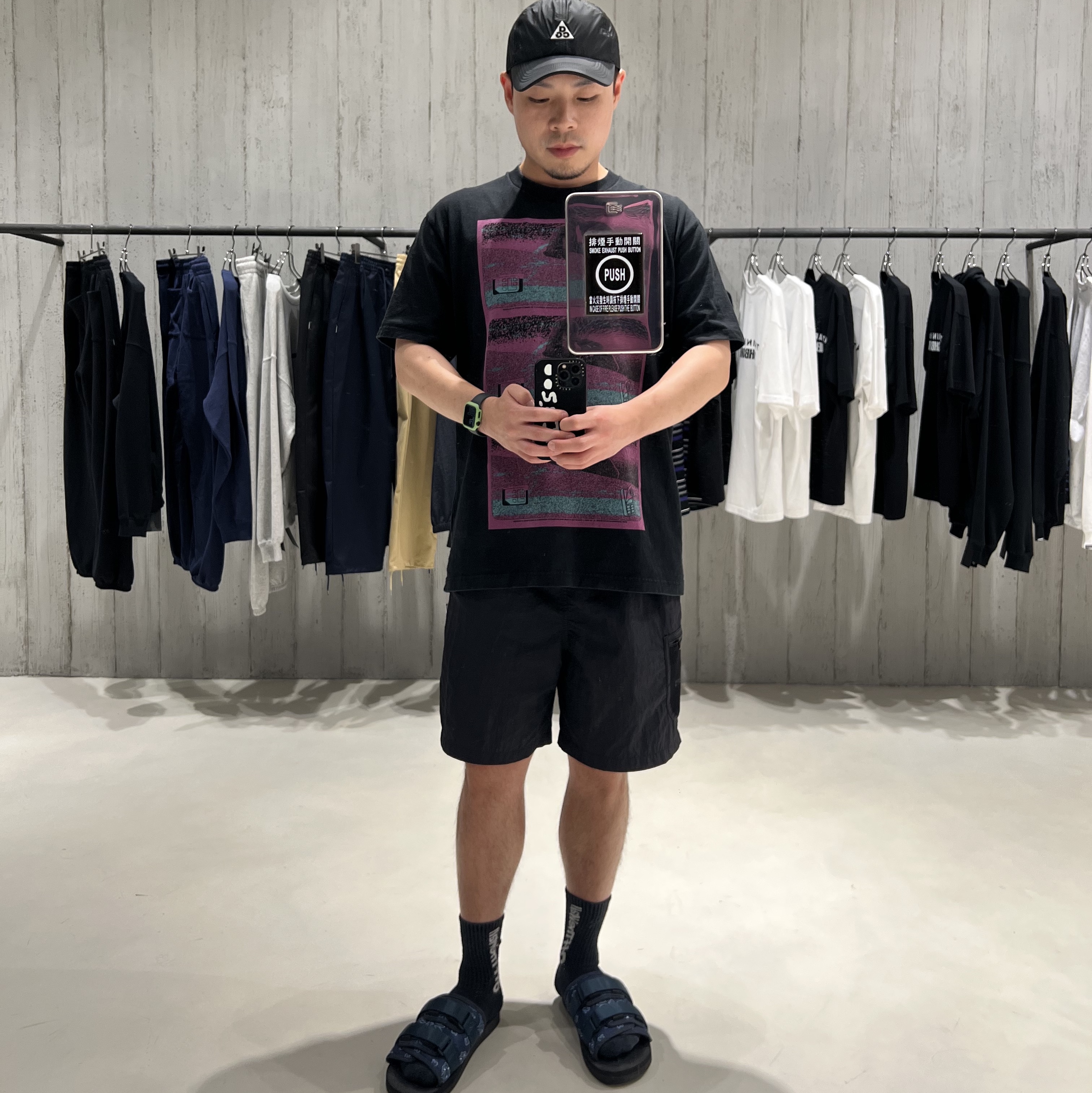 Suicoke x Porter Moto Sandals Black 착용 스타일