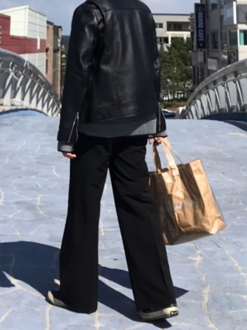 Converse One Star Ox HanByeol Black 착용 스타일