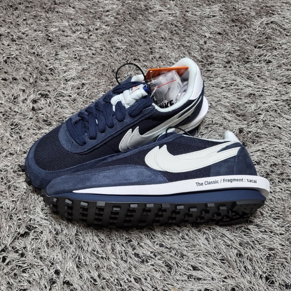 Nike x Sacai x Fragment LDWaffle Blackened Blue 착용 스타일