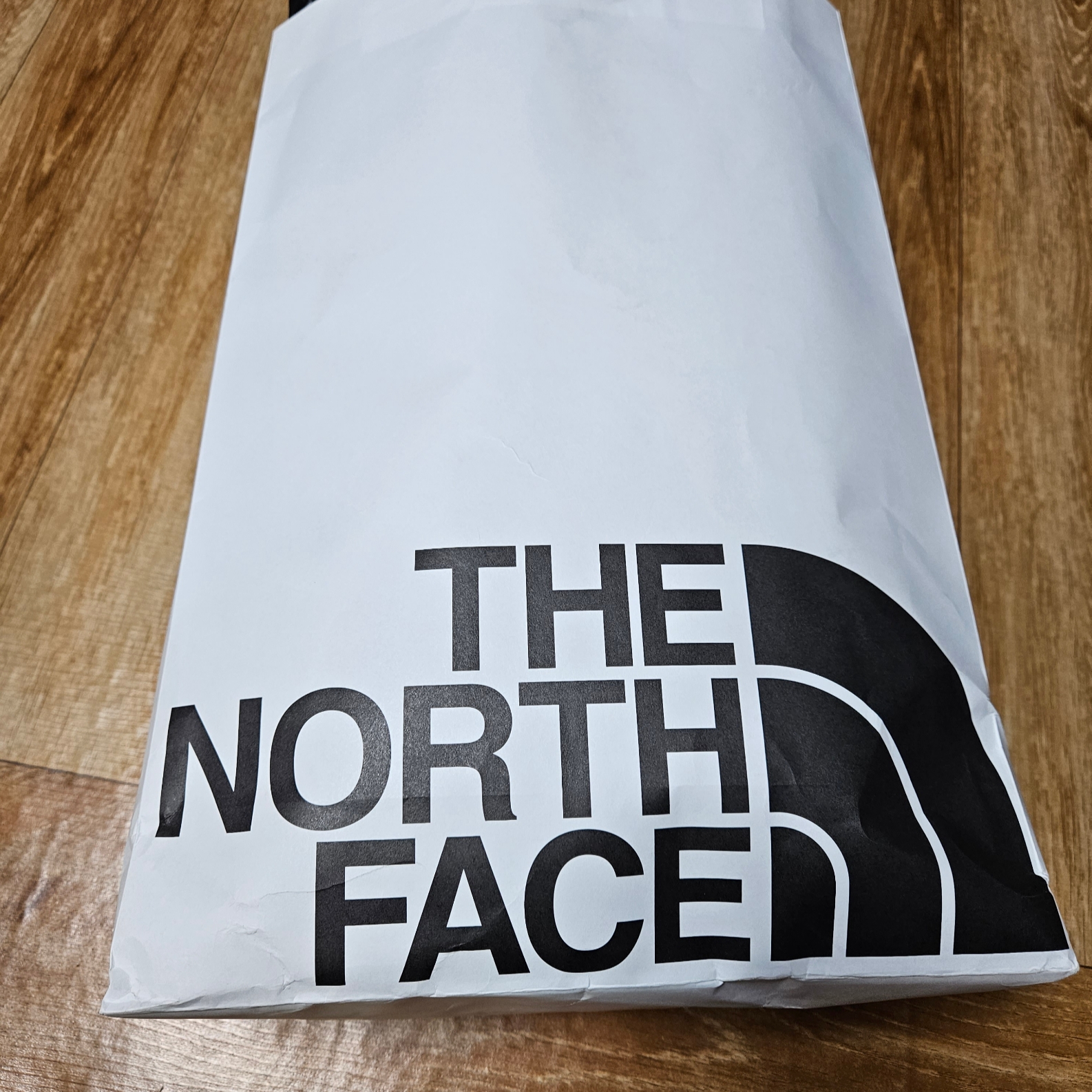 (W) The North Face White Label Novelty Nuptse Down Jacket SP Real Black 착용 스타일 - 1