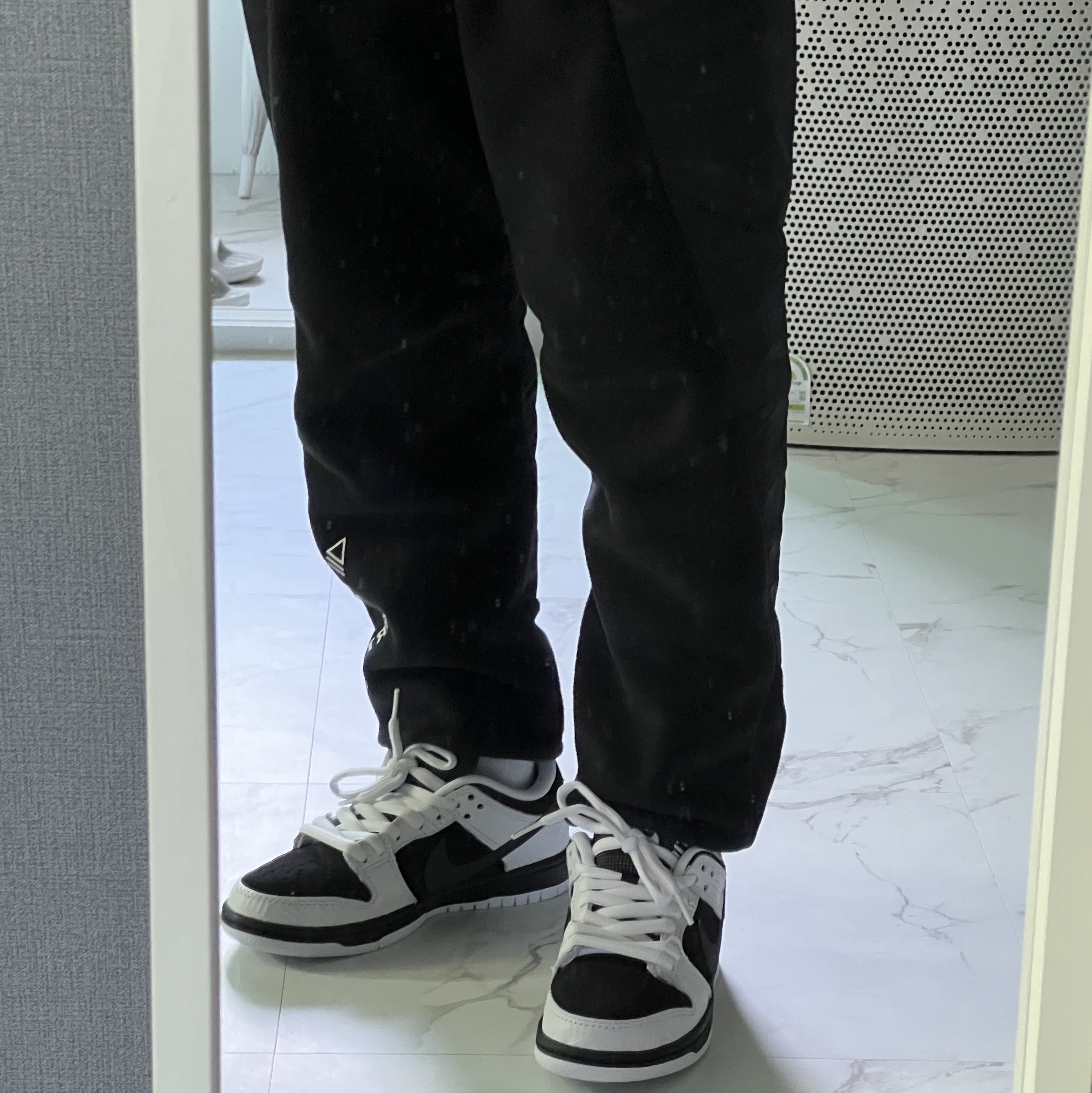 Nike x Tightbooth SB Dunk Low Pro Black and White 착용 스타일