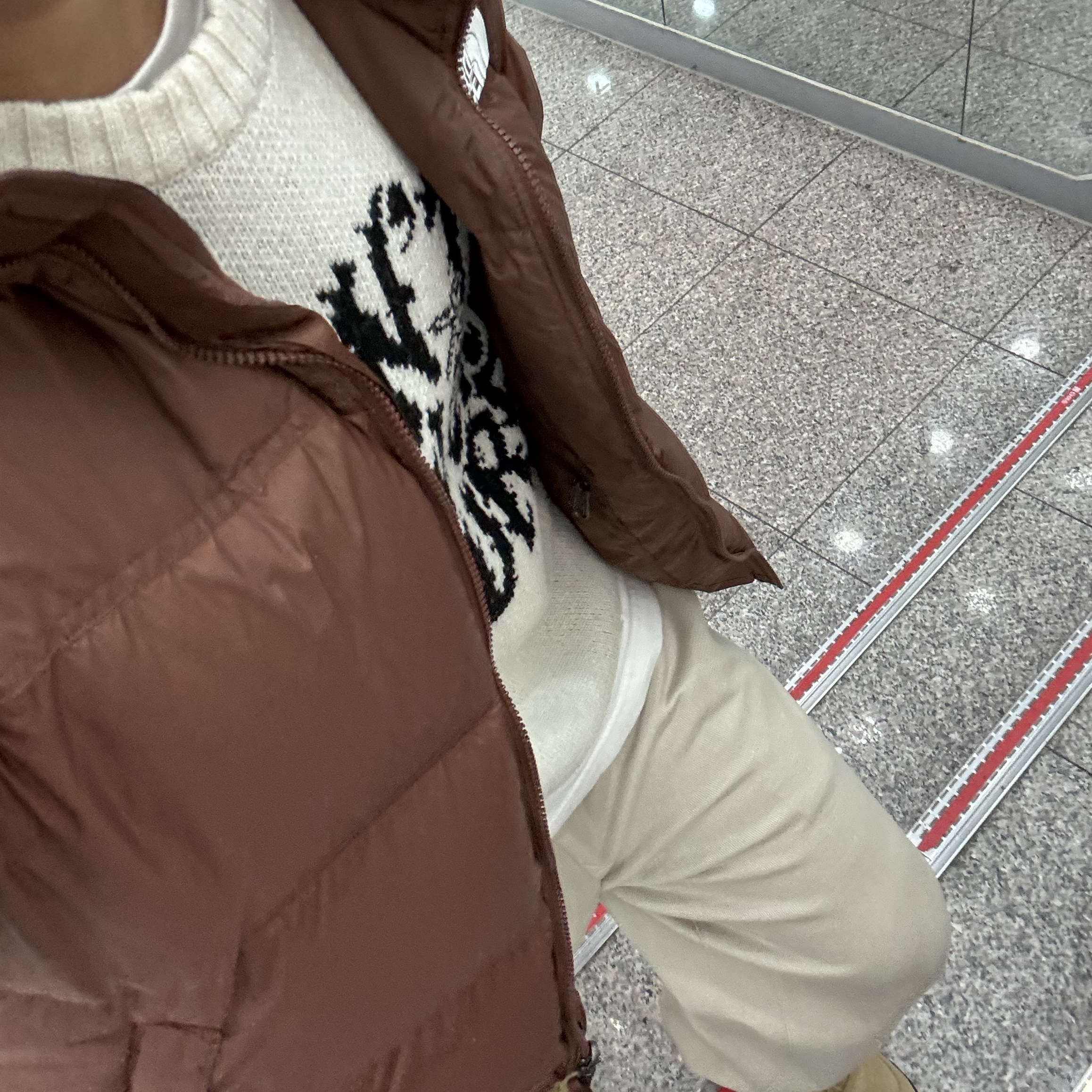 The North Face 1996 Retro Nuptse Jacket Dark Oak, Adidas Samba ADV Cardboard 착용 스타일