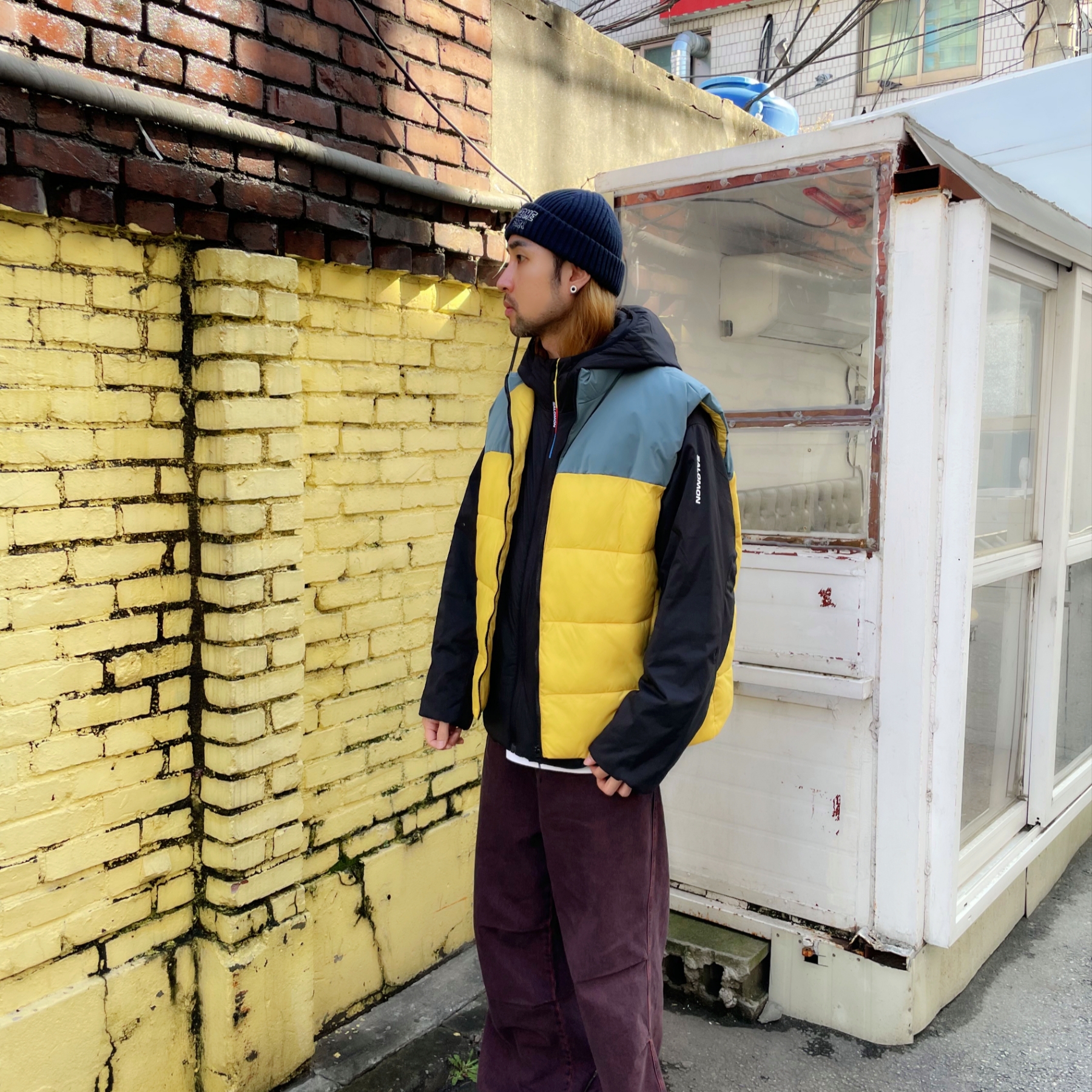 Salomon Modisay Jacket Black 착용 스타일 - 3