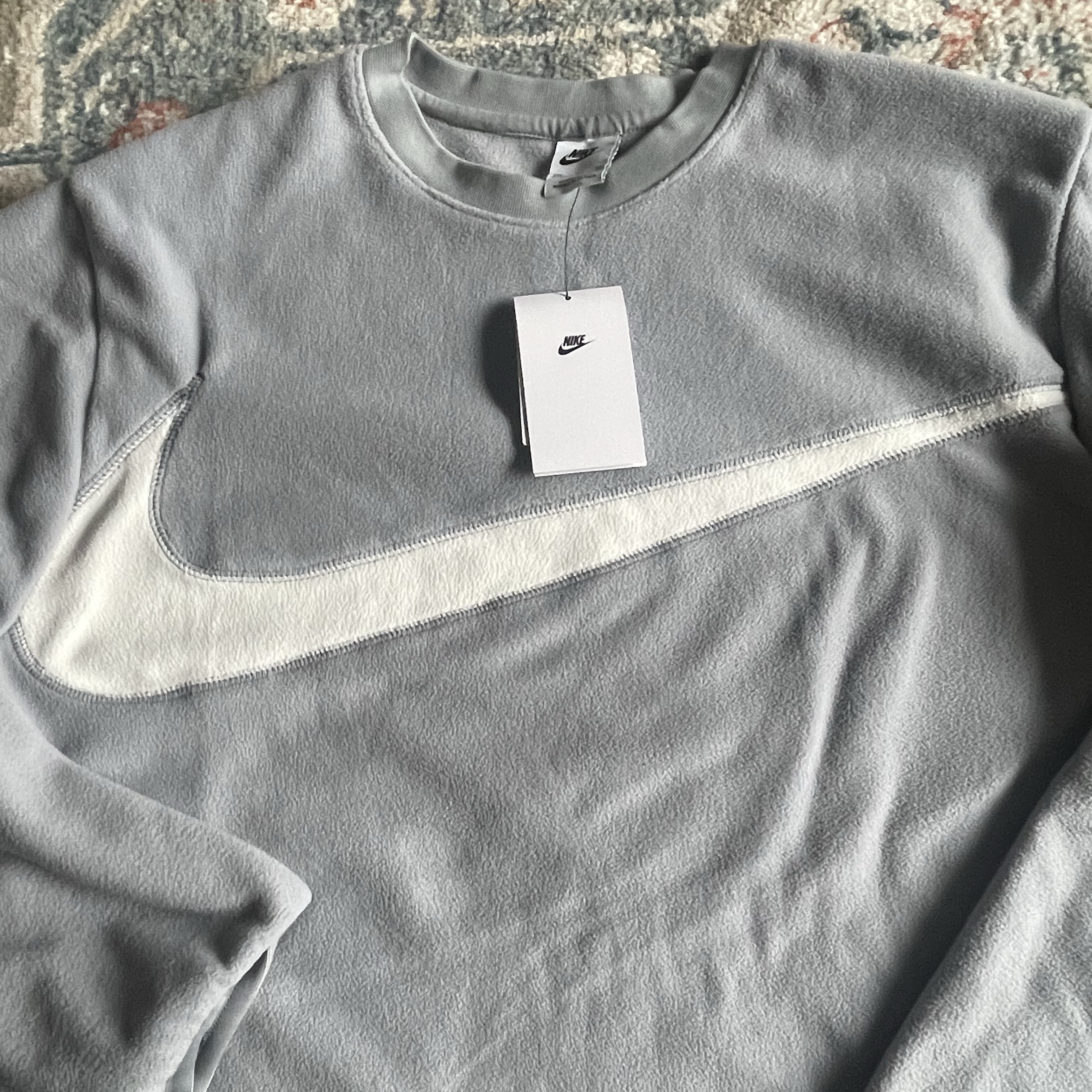 Nike Club+ Fleece Winterized Crew Neck Particle Grey - Asia 착용 스타일 - 4