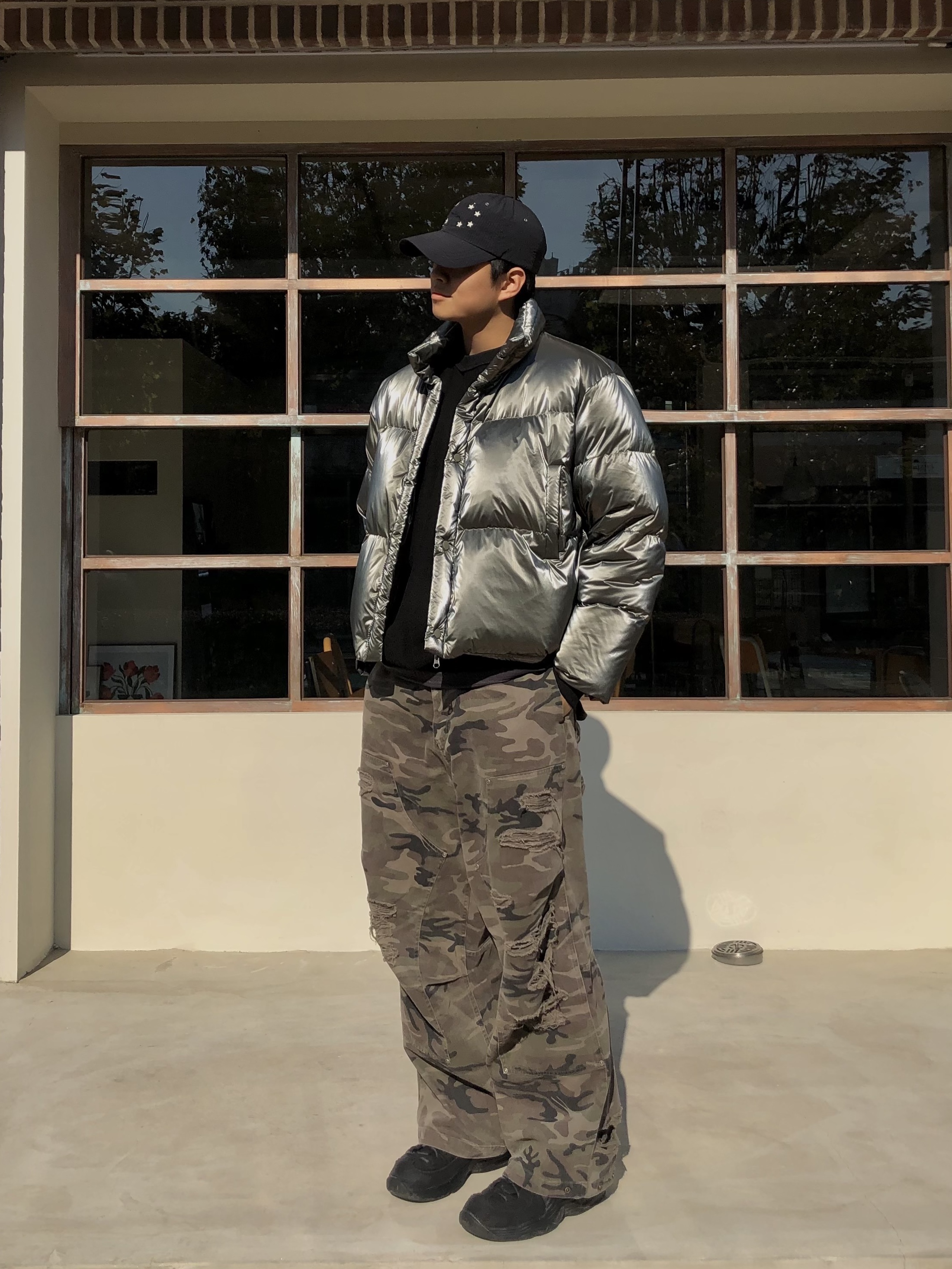 Nike x Stussy Air Penny II Black 착용 스타일 - 2