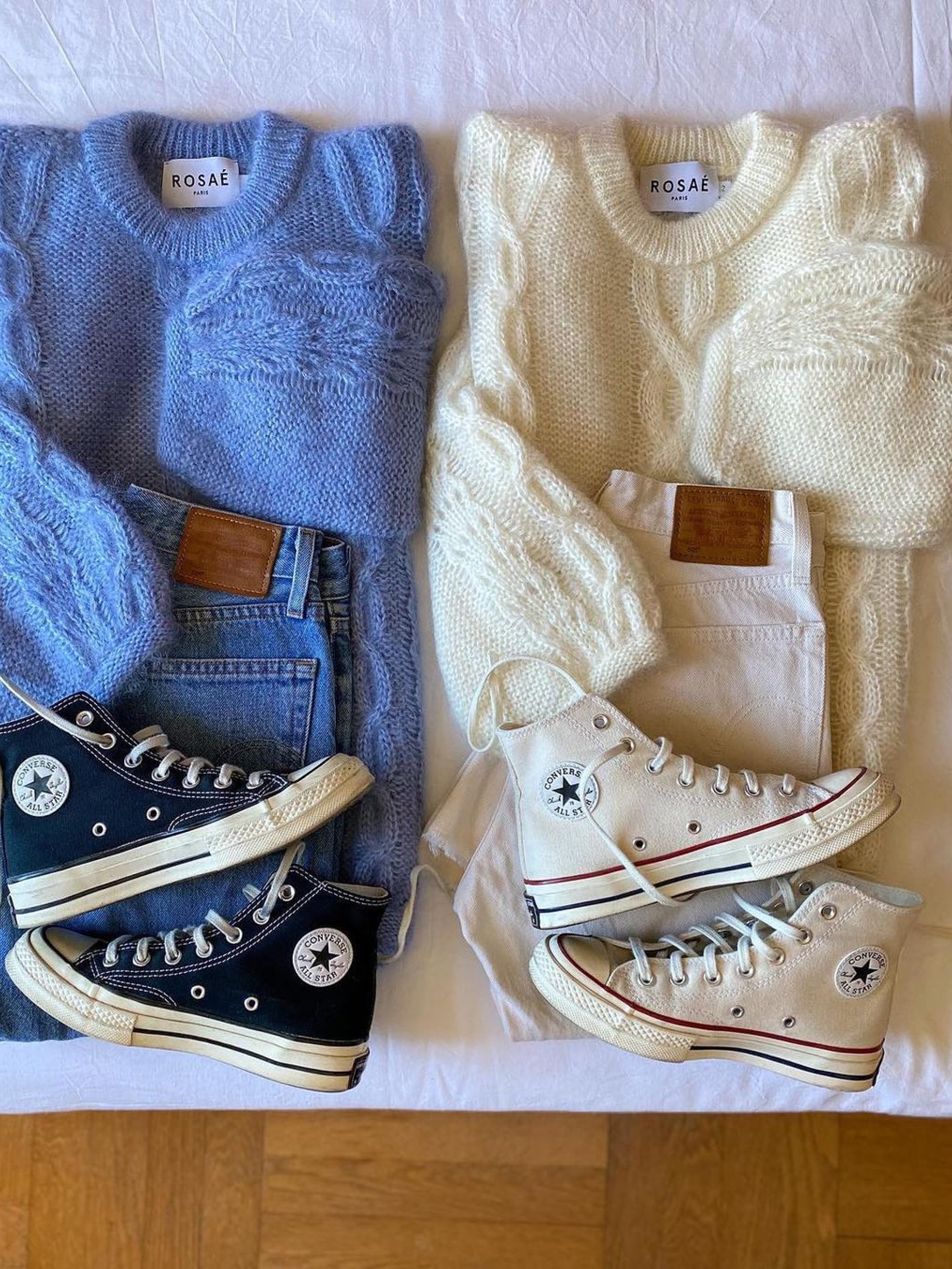 Converse Chuck 70 Hi Black, Converse Chuck 70 High Parchment 착용 스타일 - 5