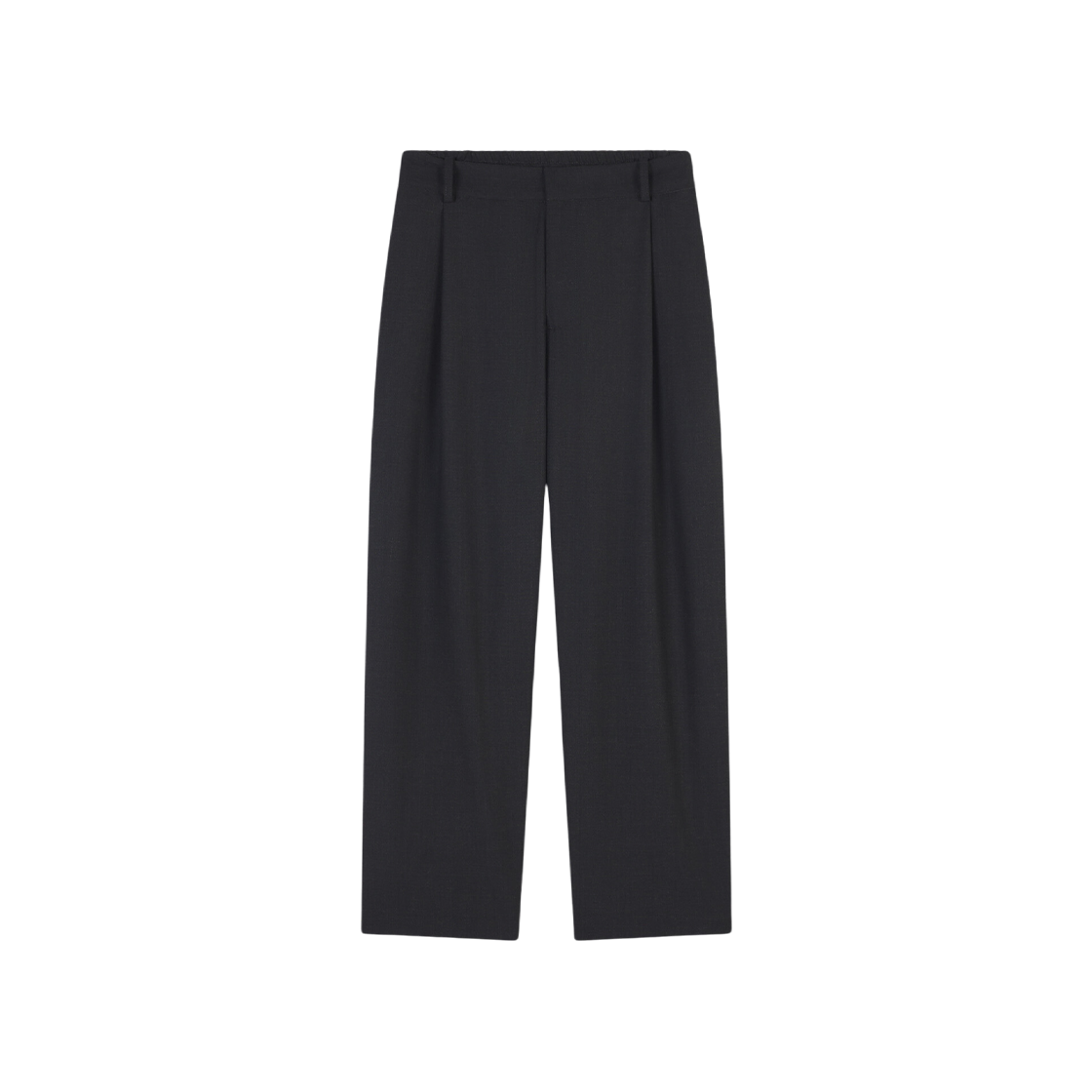 Maison Kitsune Cropped Pleated Tailored Pants In Light Technical Wool Anthracite 상세 이미지 1