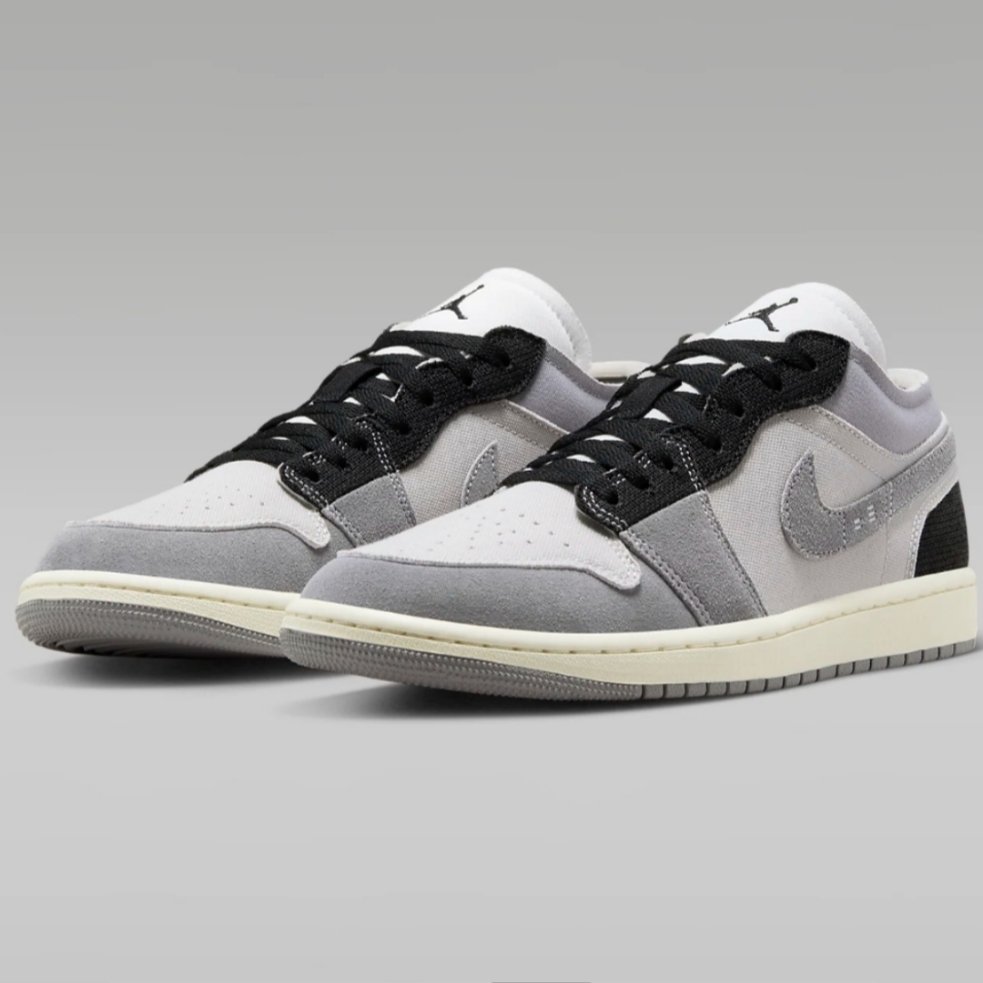 Jordan 1 Low SE Craft Tech Grey Cement Grey 착용 스타일 - 3