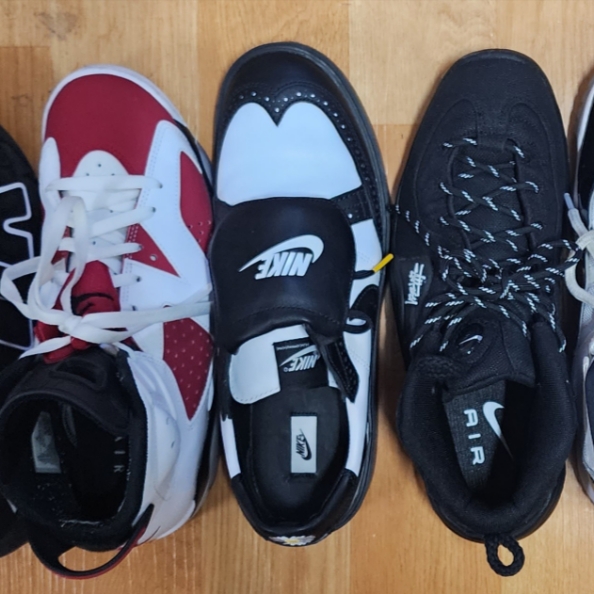 Nike x Peaceminusone Kwondo1 Black and White 착용 스타일