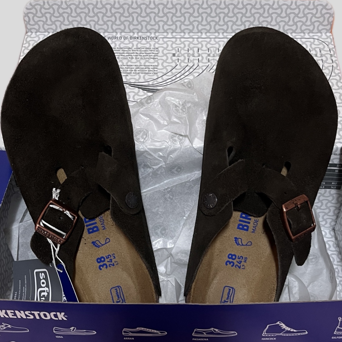 Birkenstock Boston Soft Footbed Mocha - Regular 착용 스타일