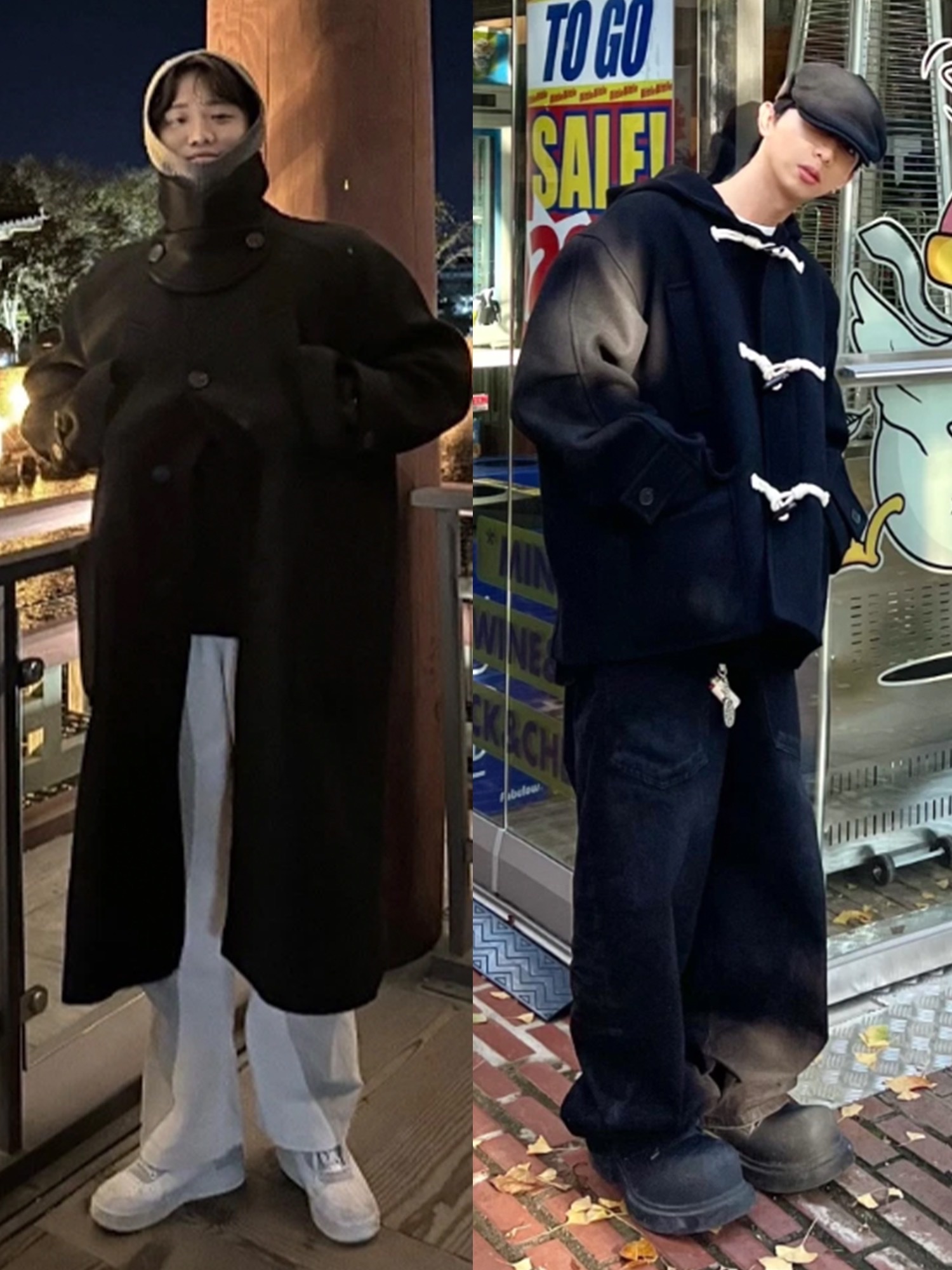 Undermycar Majanne Multi Button Oversized Wool Coat Black Oyster - 21FW, Undermycar Legion.02 Balmacaan Oversized Wool Coat Black 착용 스타일 - 2