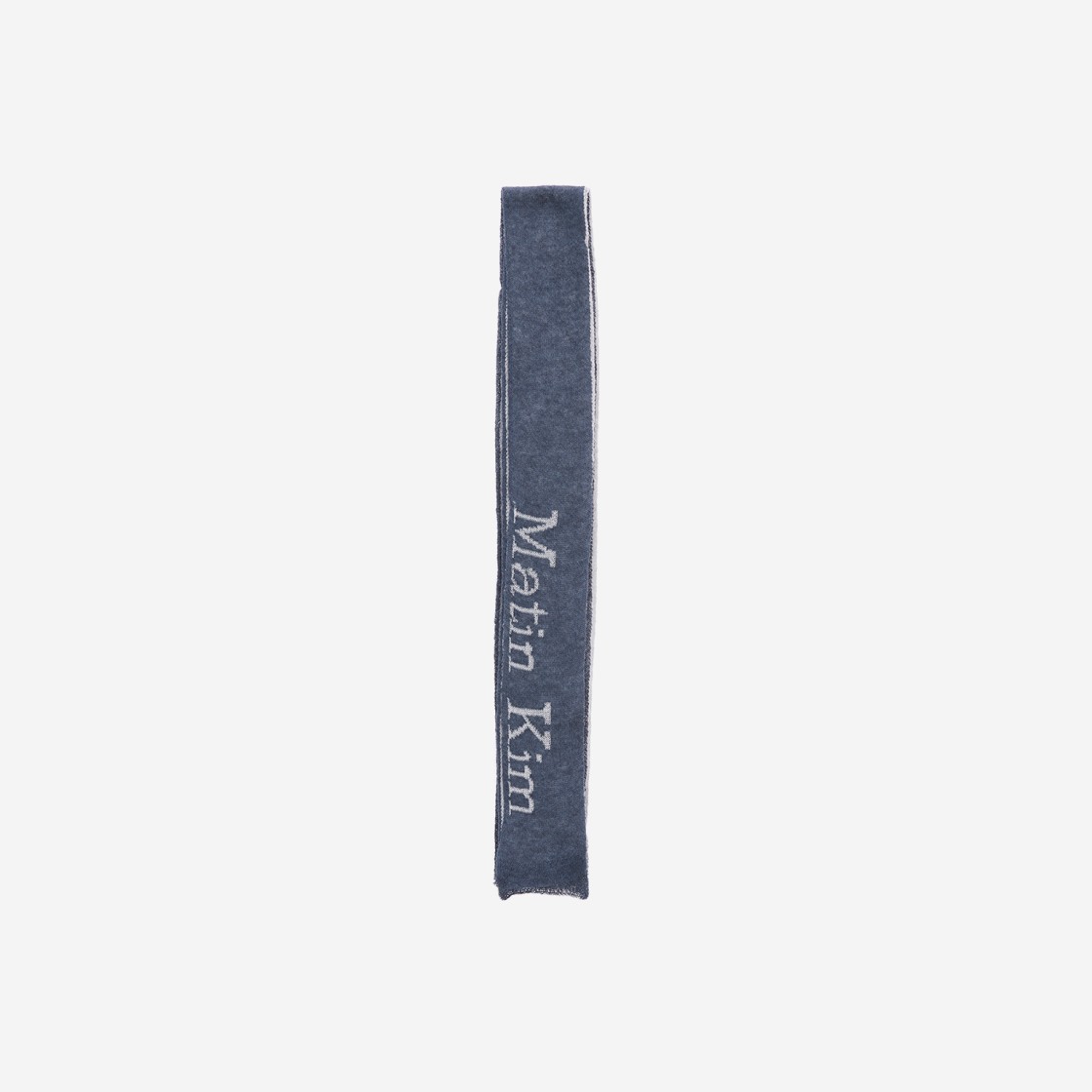 Matin Kim Two Tone Lettering Muffler Smoke Blue 상세 이미지 1