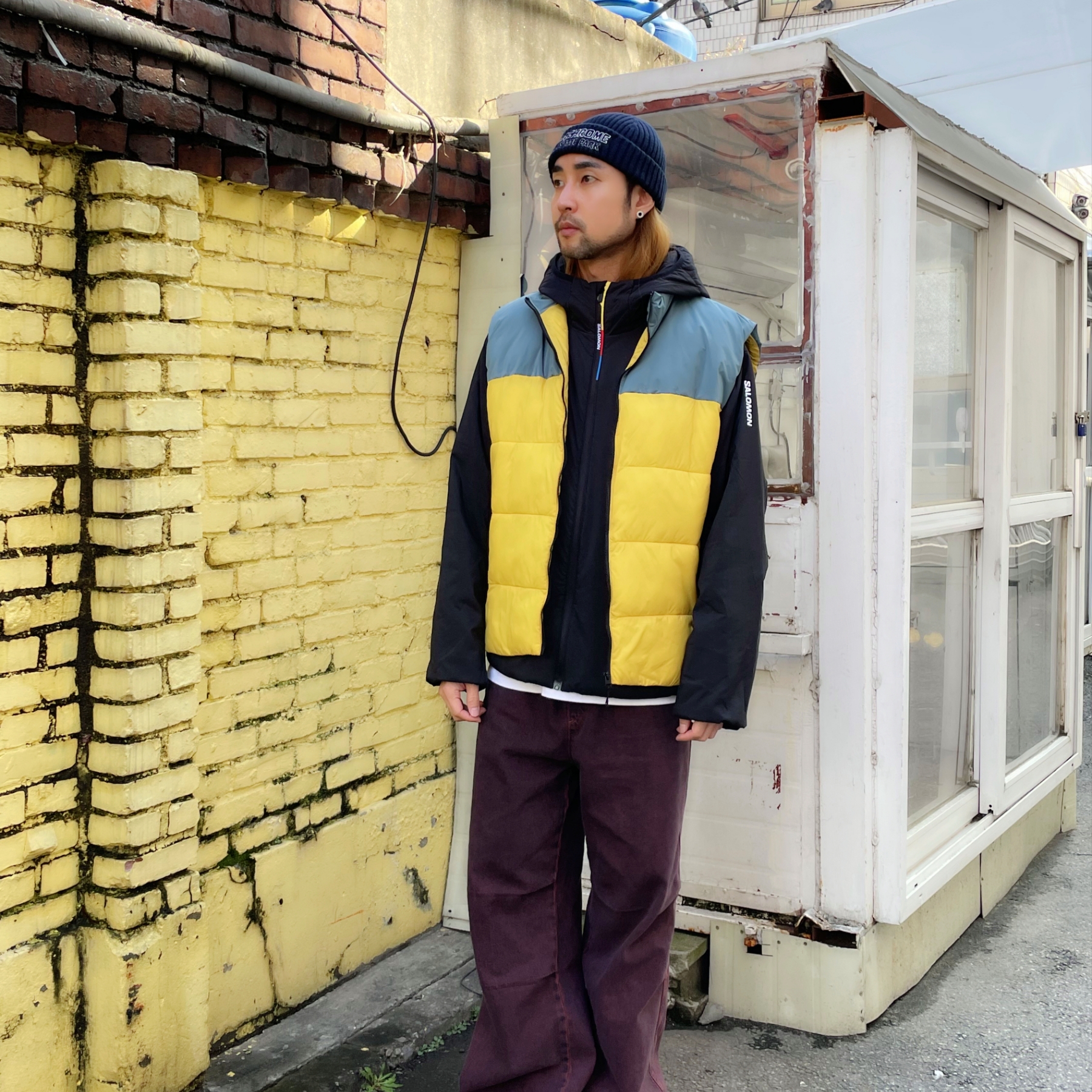 Salomon Modisay Jacket Black 착용 스타일 - 2