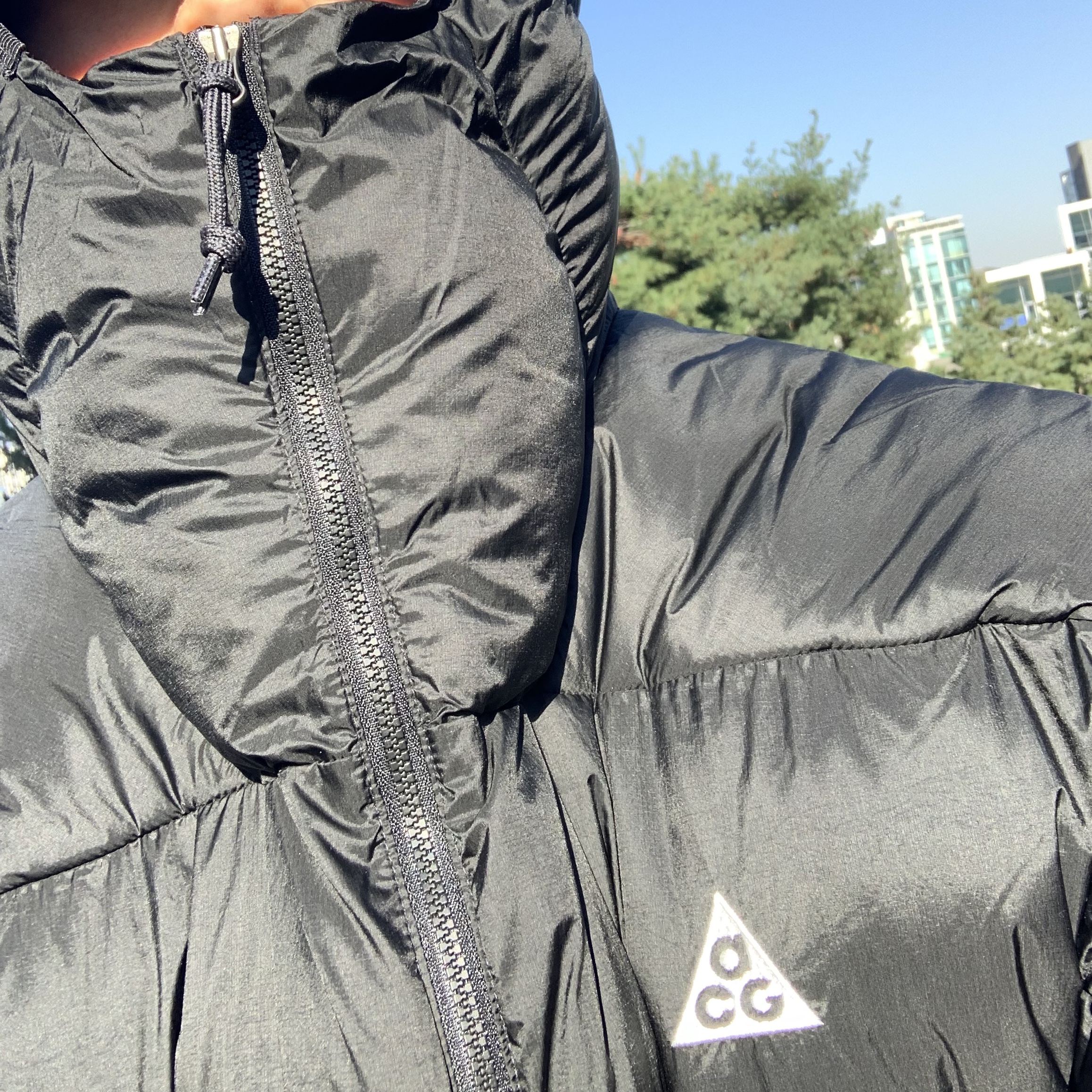 Nike ACG Therma-Fit ADV Lunar Lake Puffer Jacket Black - Asia 착용 스타일