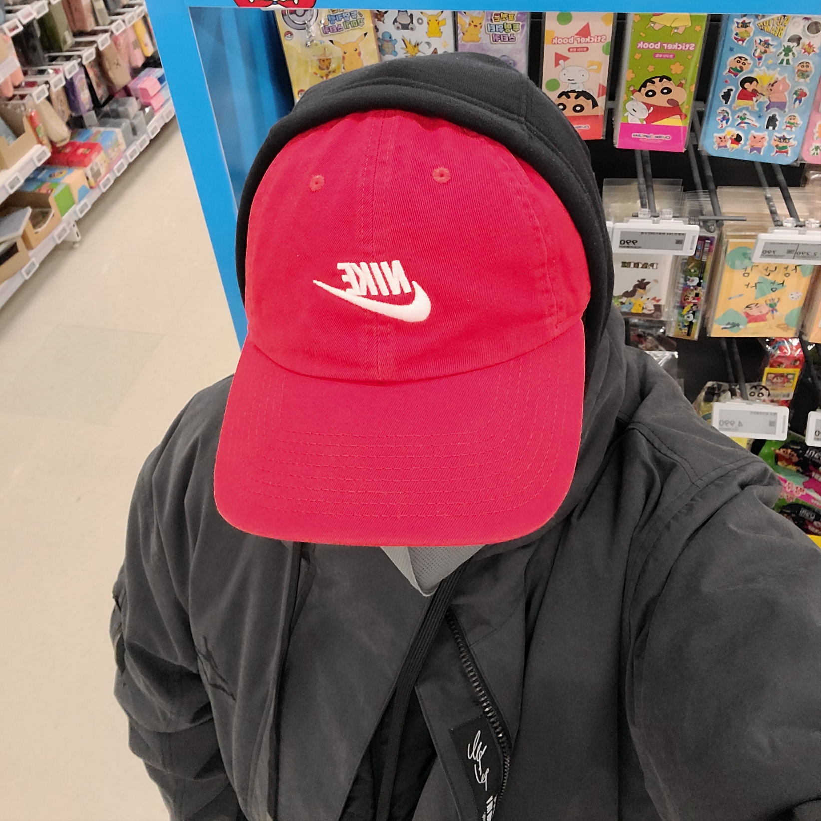 Jordan x A Ma Maniere Outwear Parka Black - US/EU, Nike Heritage 86 Futura Washed Cap University Red 착용 스타일 - 2