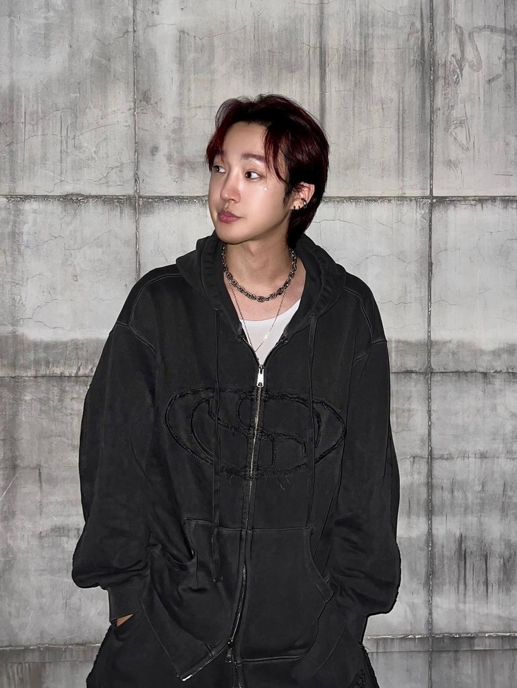 Scudo Shell Drop Plain Necklace Extrabold 착용 스타일 - 2