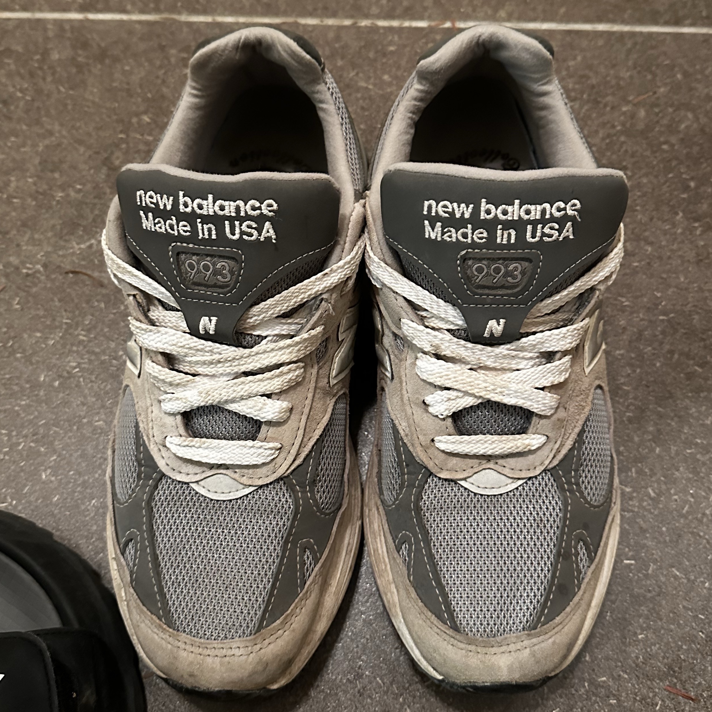 New Balance 993 Made in USA Grey - D Standard 착용 스타일 - 2