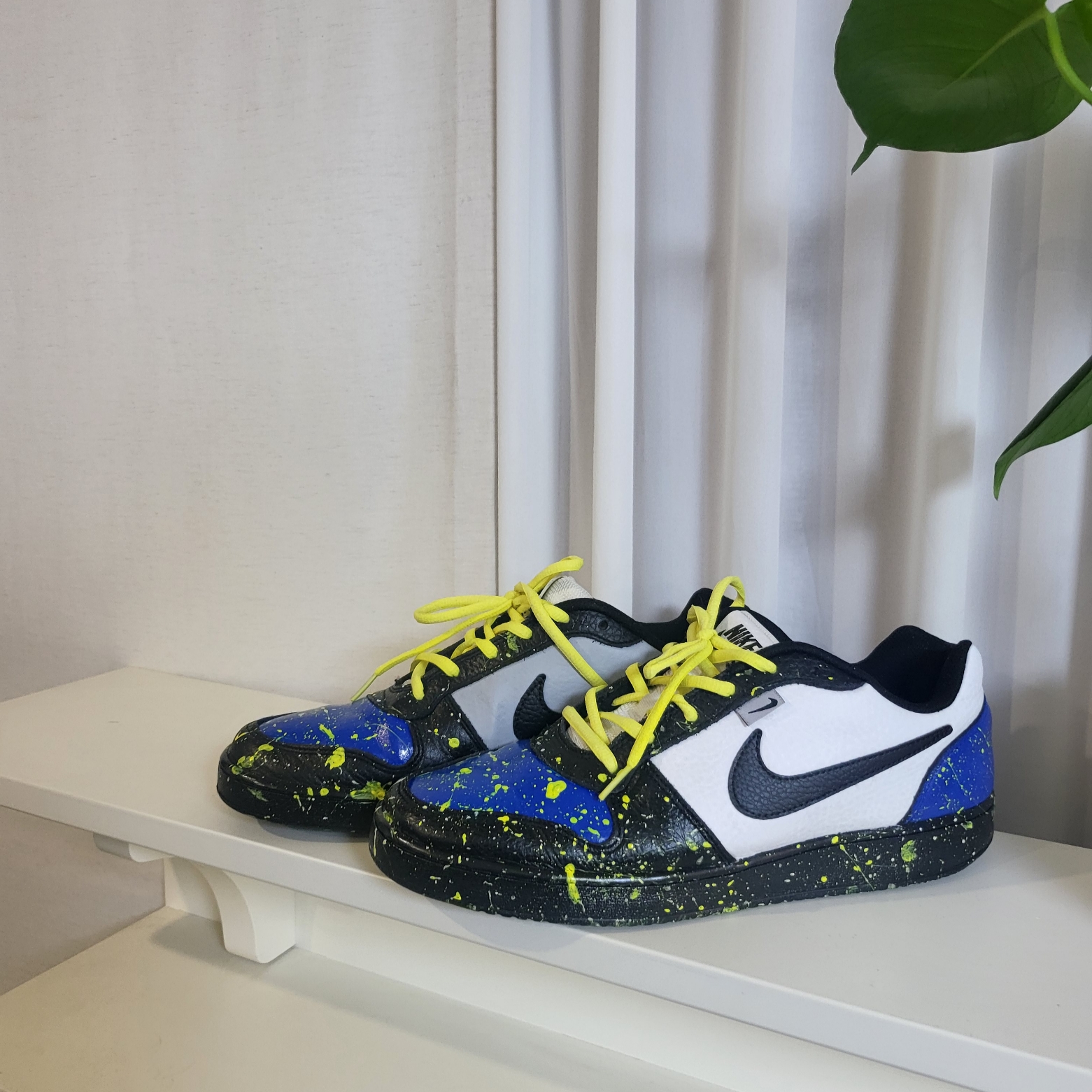 (GS) Nike Court Borough Low 2 SE Summit White Valerian Blue 착용 스타일