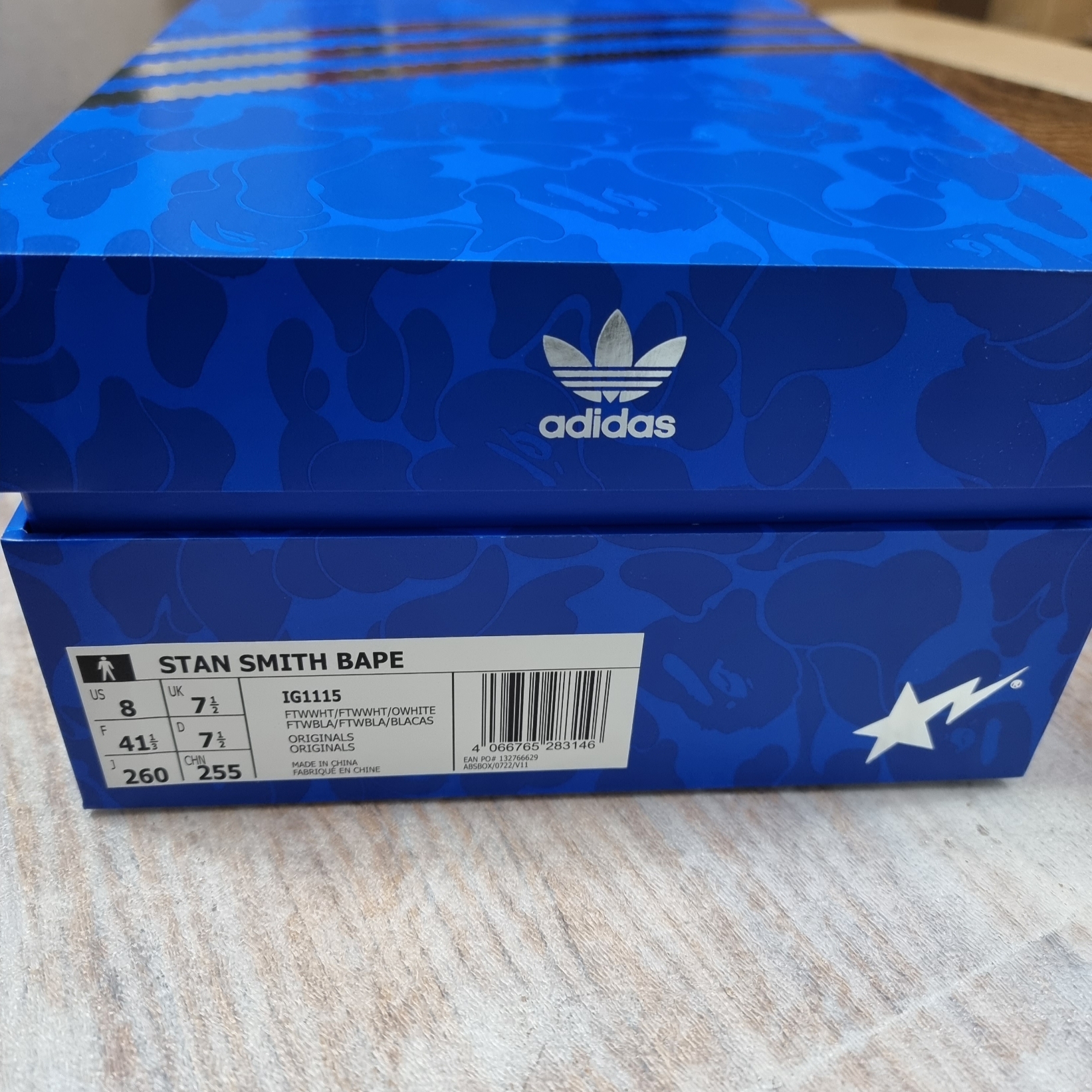 Adidas x BAPE Stan Smith Cloud White Off White 착용 스타일 - 3