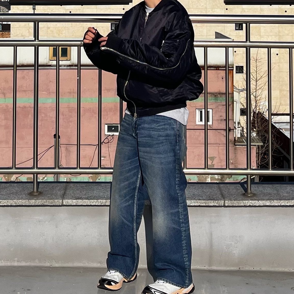 Puma Velophasis Technisch Sedate Gray 착용 스타일 - 1